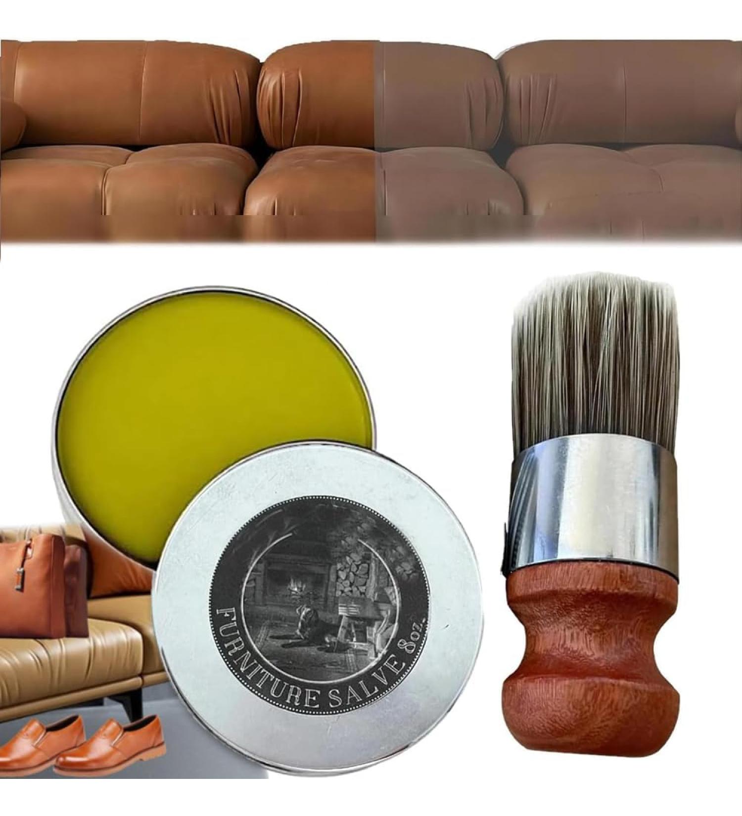 Wise Owl Furniture Salve & Brush - Leather Care & Restoration | 1 Pc | Premium Furniture Salve for Home - Buy Online on GoSupps.com