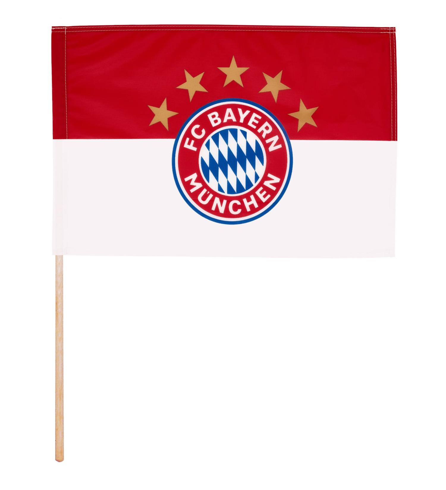 FC Bayern Munich flag logo | With pole | 60 x 40 cm | Red-white