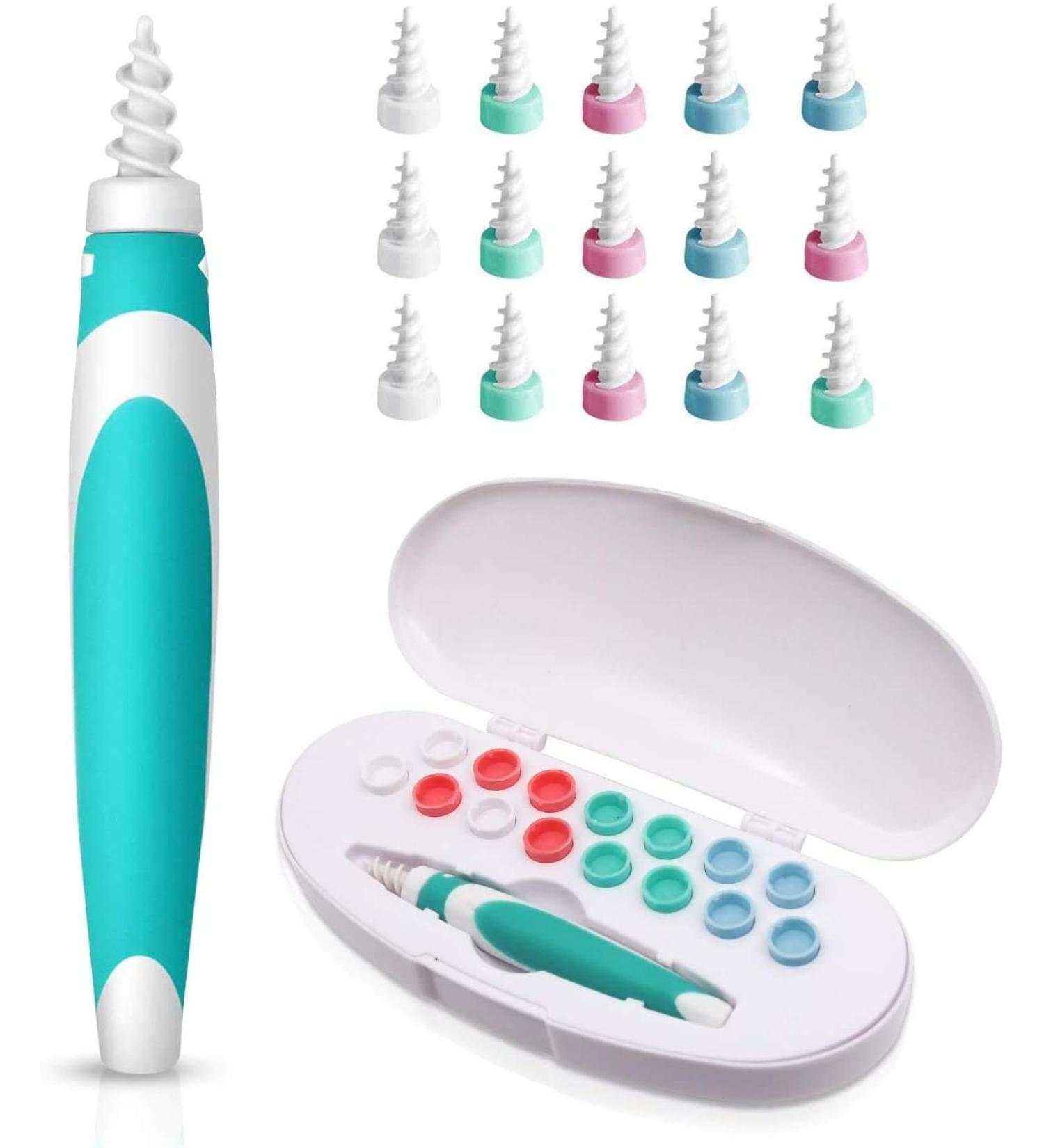 q twist ear cleaner - Spiral Ear Wax Removal Soft Silicone & Safe q Grips Earwax Remover Upgraded Ear Cleaner Tool for Adults & Kids Premium q-Grips Earwax Remover with 16 Replacement Tips - Buy Online on GoSupps.com