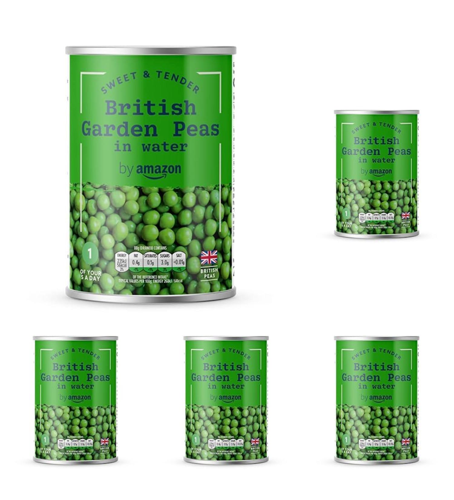 by Amazon Garden Peas in Water 290g (Pack of 5) - Buy Online on GoSupps.com