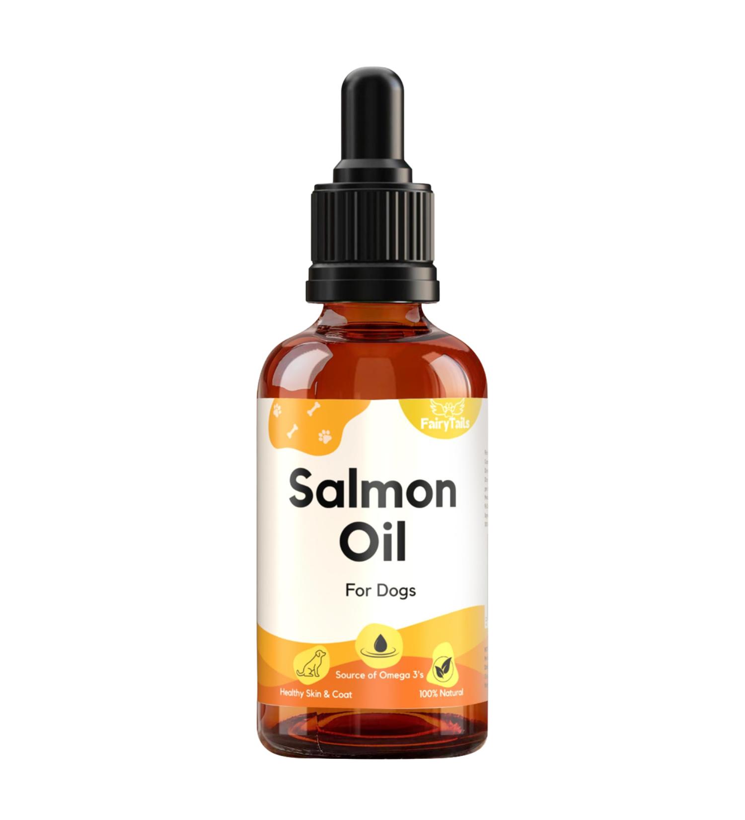 Fairy Tails 100% Pure Scottish Salmon Oil 50ml - Omega 3, 6 & 9 Fish Oil for Dogs, Cats, Puppies & Ferrets | Supports Skin and Coat Health - Buy Online on GoSupps.com