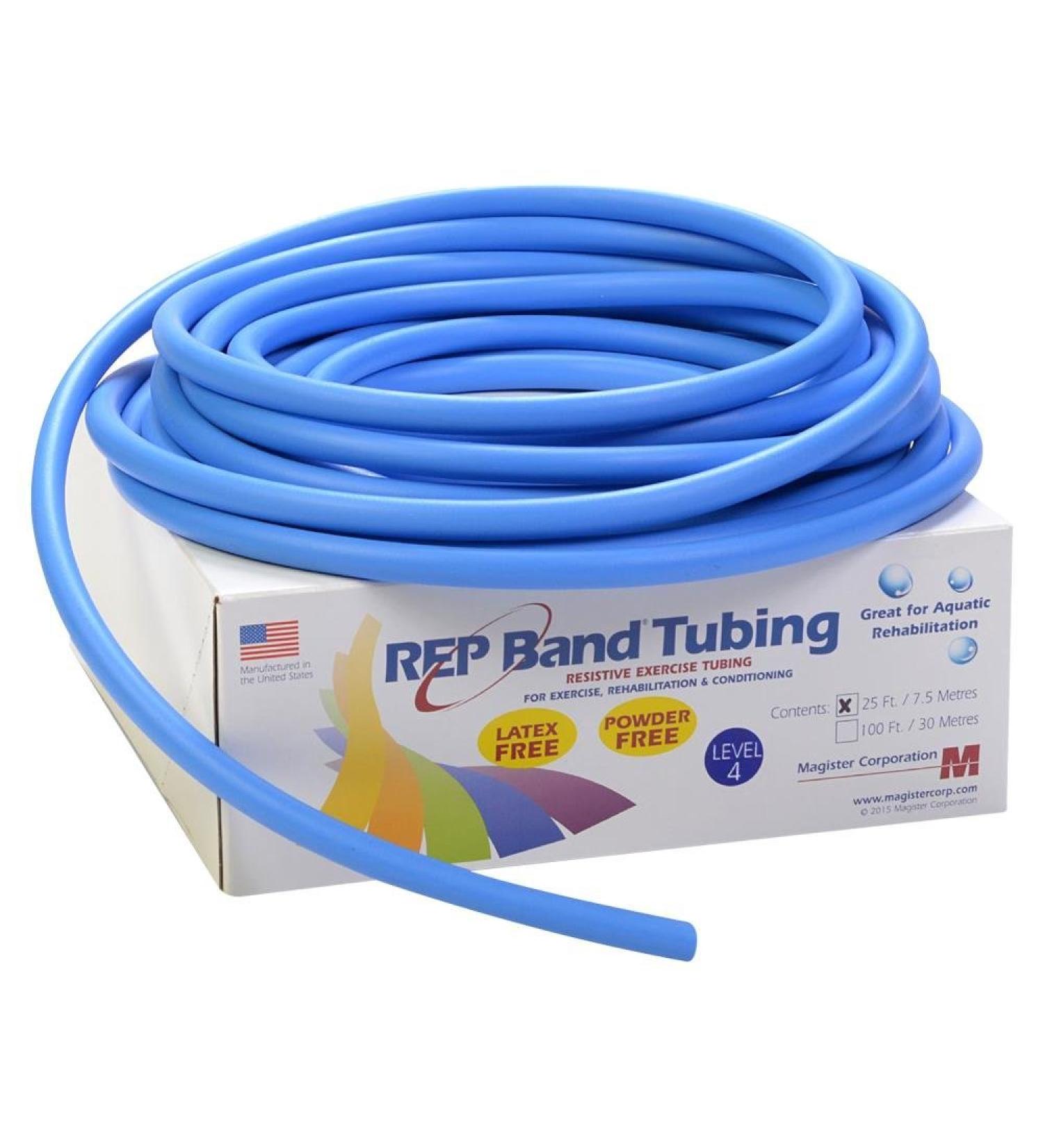 Buy Resistive Exercise Tubing - Blue Level 4 (100 ft) | Latex-Free Durable Ideal for Strength Training | Fast International Shipping - Buy Online on GoSupps.com
