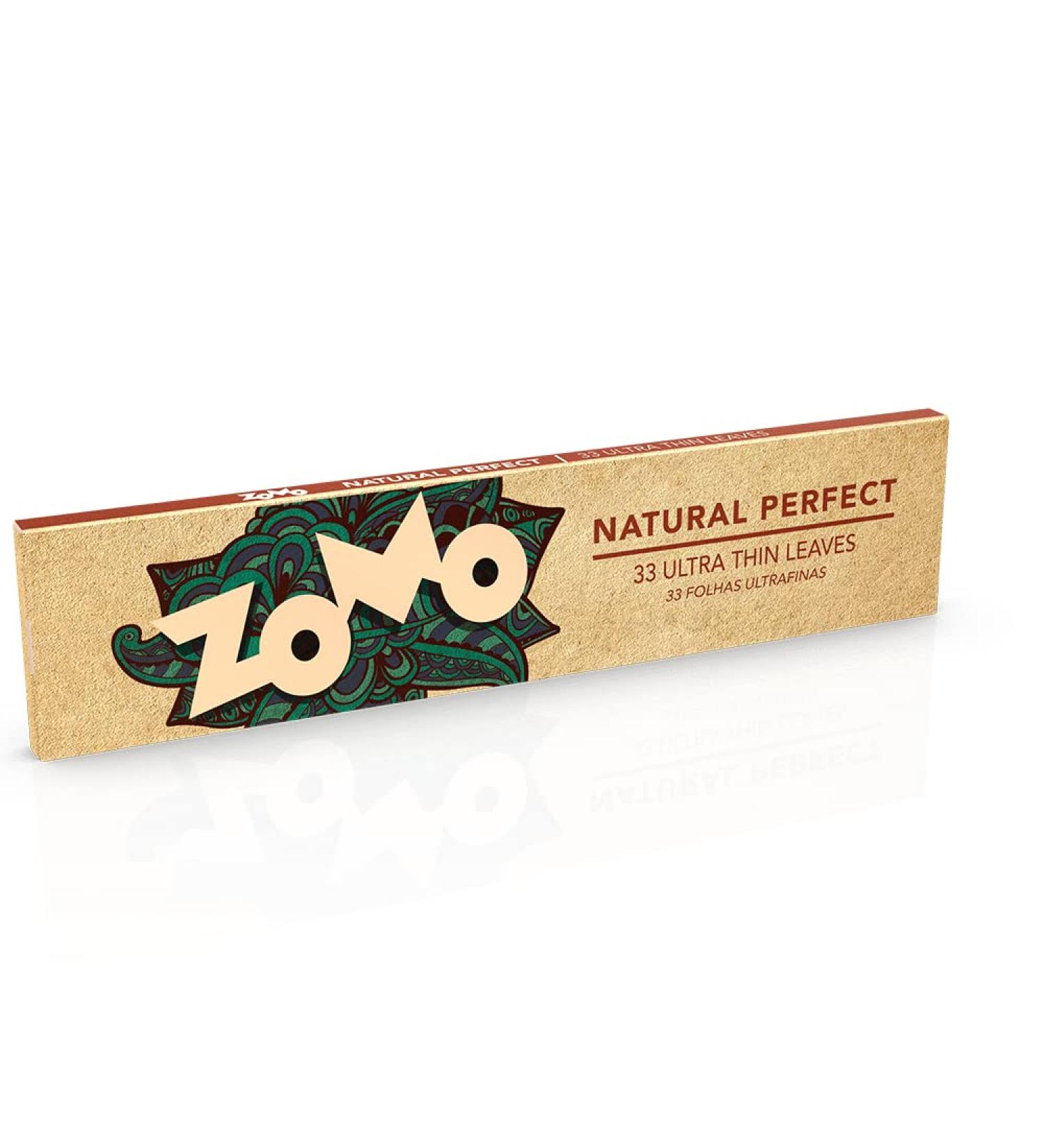 ZOMO Paper Natural Perfect - 25 Booklet Pack Ultra-thin Rolling Paper King Size 33 Leaf Packs Arabica Gum Product.  - Buy Online on GoSupps.com