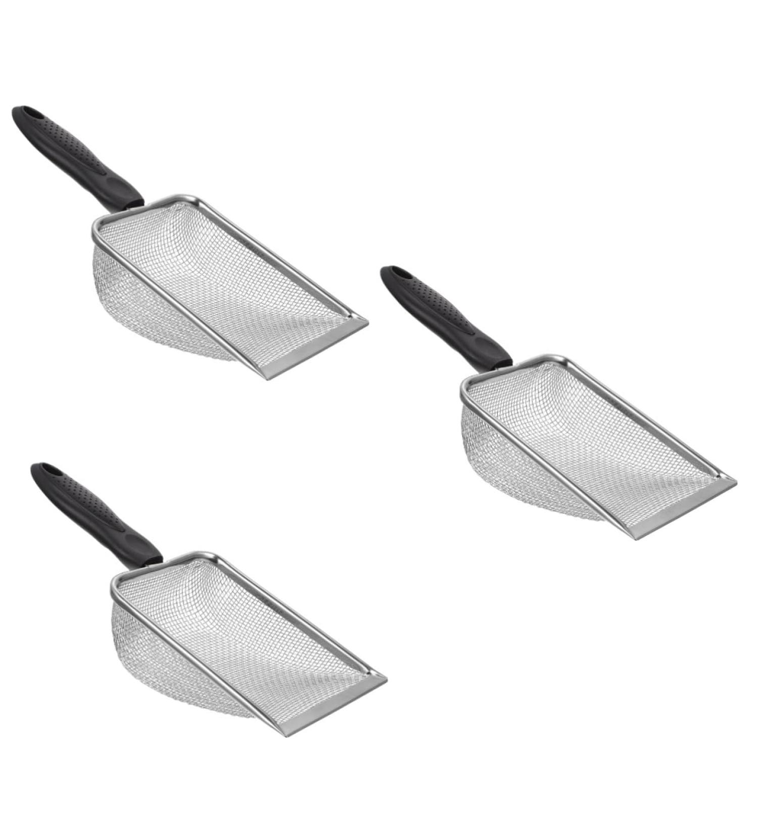 BESPORTBLE 3 Pcs Pet Cleaning Tools Reptiles Sand Mesh Shovel Uvlizer Beachcombing Strainer Zoo Stainless Steel 27X10X5CMx3pcs Blackx3pcs - Buy Online on GoSupps.com