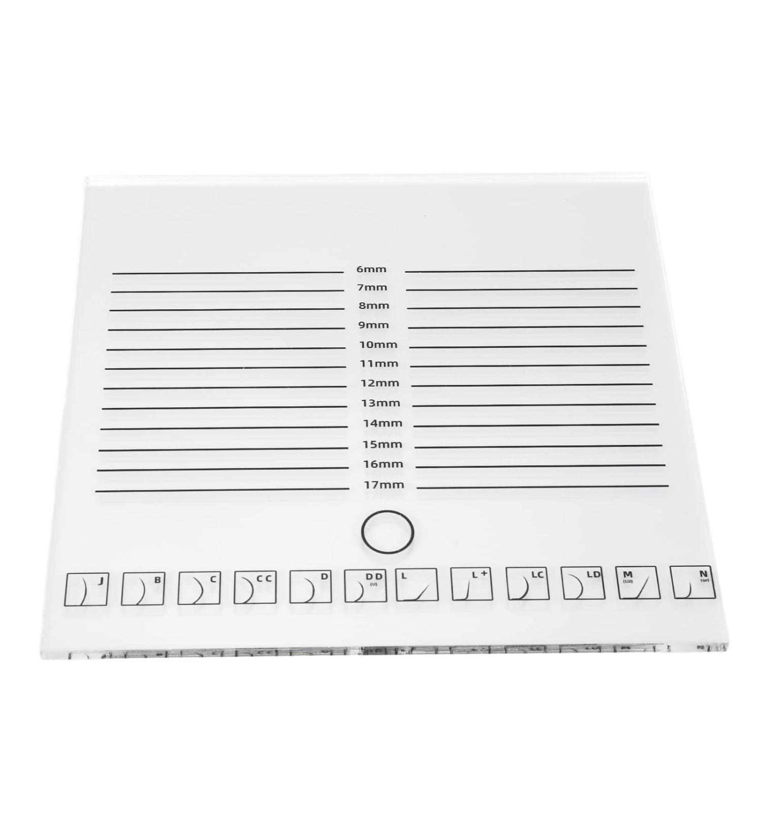 Eyelash Extension Pallet - 20x20cm Clear Plastic Tray with 12 Bends | Large Lash Tray for Makeup & Eyelash Adhesives - Buy Online on GoSupps.com