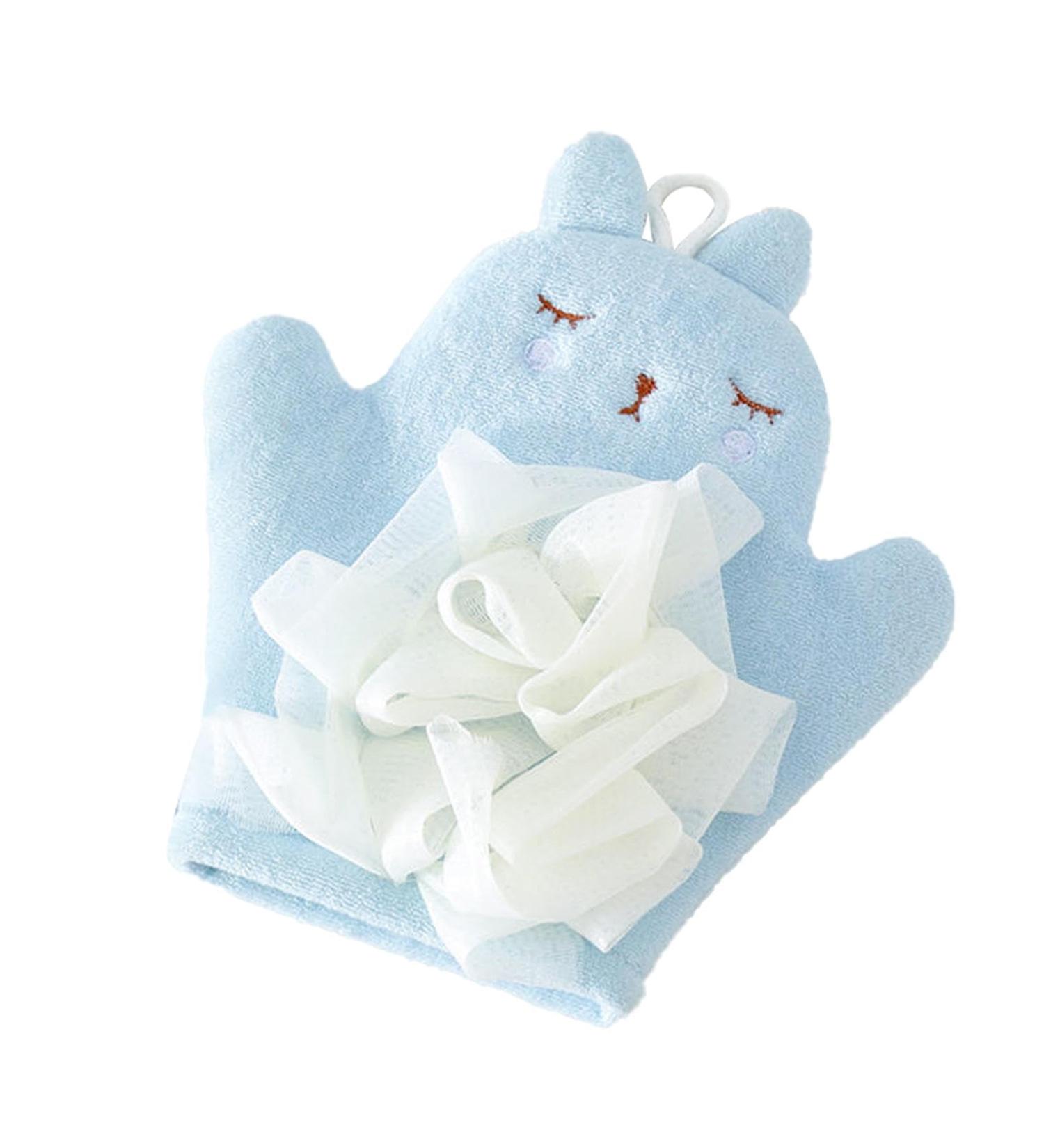 Kid Bath Sponge Bath Scrubber Body Wash Towel | Comfortable Kid's Bath Towel Sponge Children's Body Wash Sponge for Gentle Cleansing Blue - Buy Online on GoSupps.com