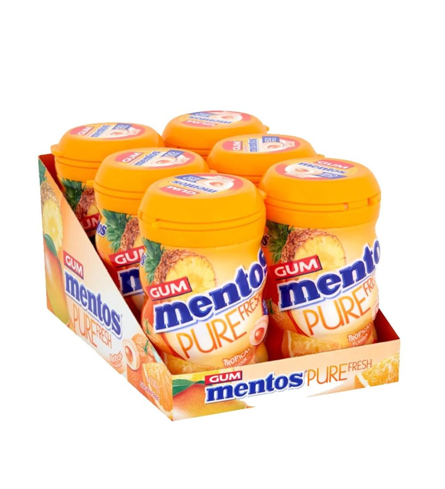 Mentos Tropical Flavour Gum 50 Pieces 100g - Sugarfree (06(Full Box))