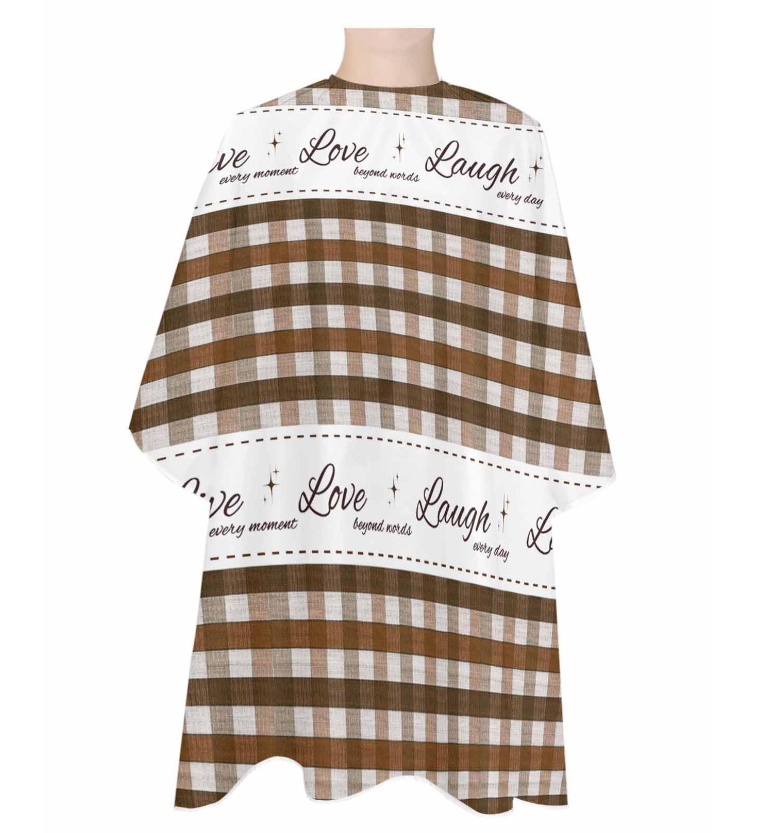Buffalo Brown Barber Cape - Motivational Hair Cutting Cape for All Ages | Adjustable Elastic Neckline | 55x63 Inch Salon Accessory - Buy Online on GoSupps.com
