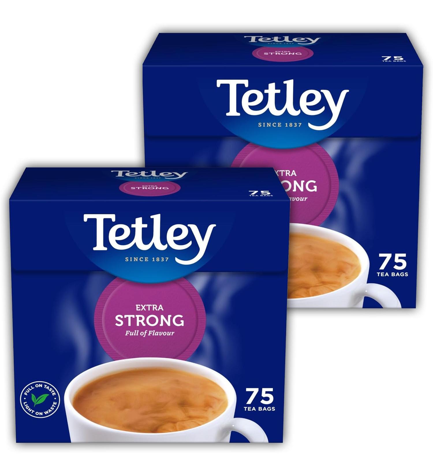 Tetley | Extra Strong | 2 Pack | 2x75 Tea Bags - Buy Online on GoSupps.com