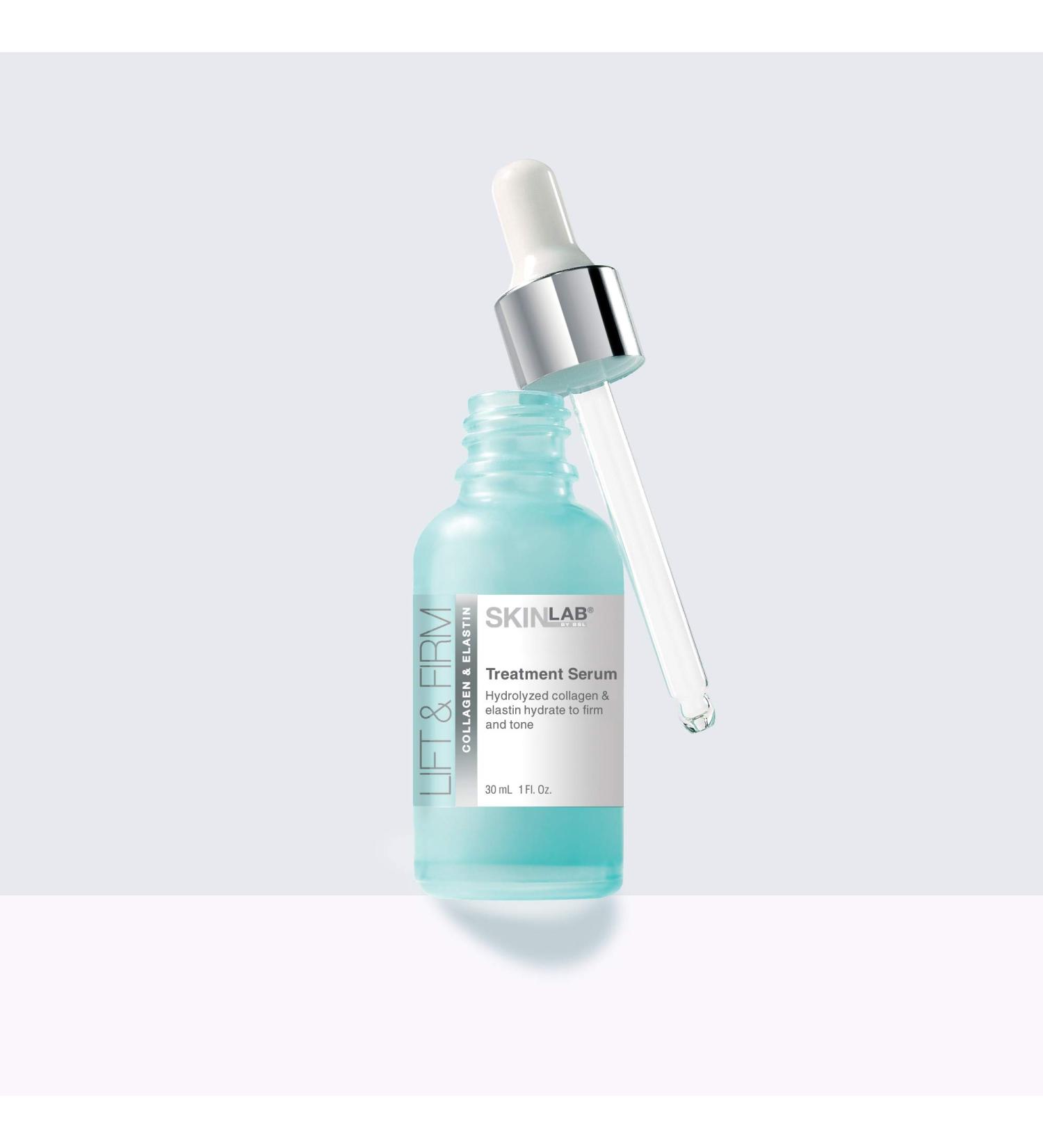 Skin Lab Lift and Firm Treatment Serum - Hydrolyzed Collagen & Elastin, Vitamins C & E - 1 Oz - Buy Online on GoSupps.com