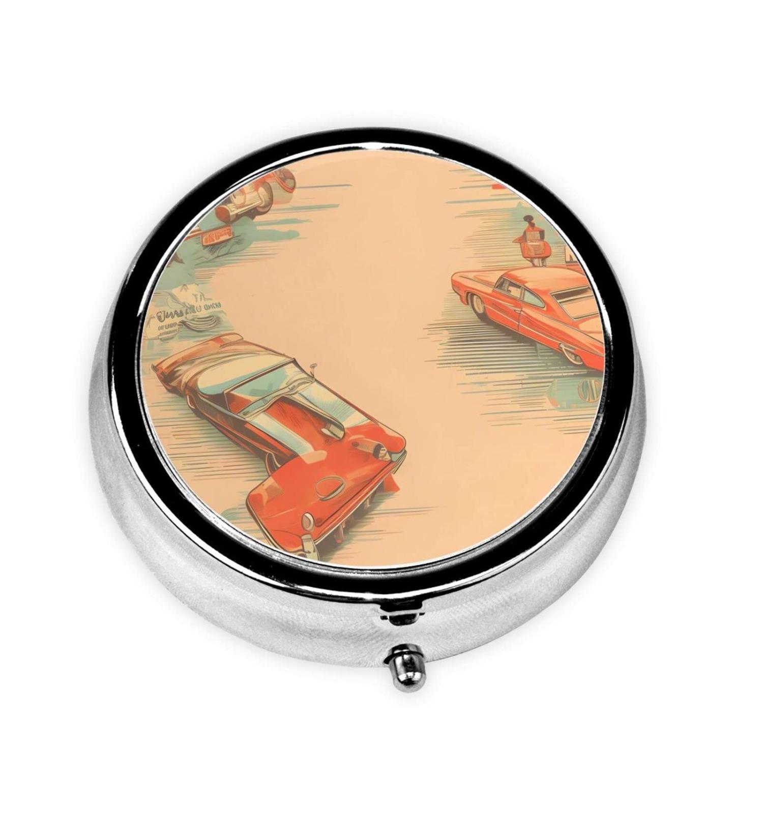 Shop Portable Round Pill Box Organizer - 3 Compartment Travel Pill Box for Easy Medication Management | International Shipping Available - Buy Online on GoSupps.com