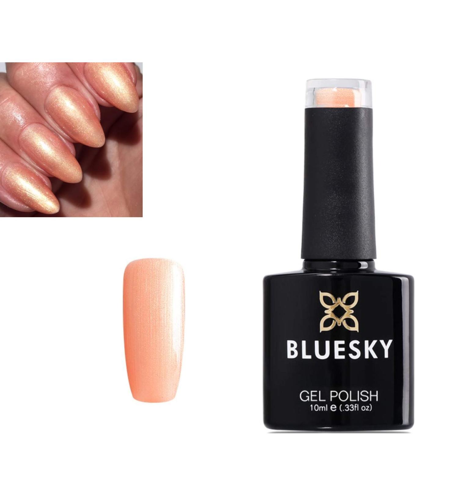 Bluesky Gel Nail Polish Iced Coral Peach Pearl Shimmer 80517 Nail UV LED Soak Off 10ml (Requires Drying under UV/LED Lamp) - Buy Online on GoSupps.com