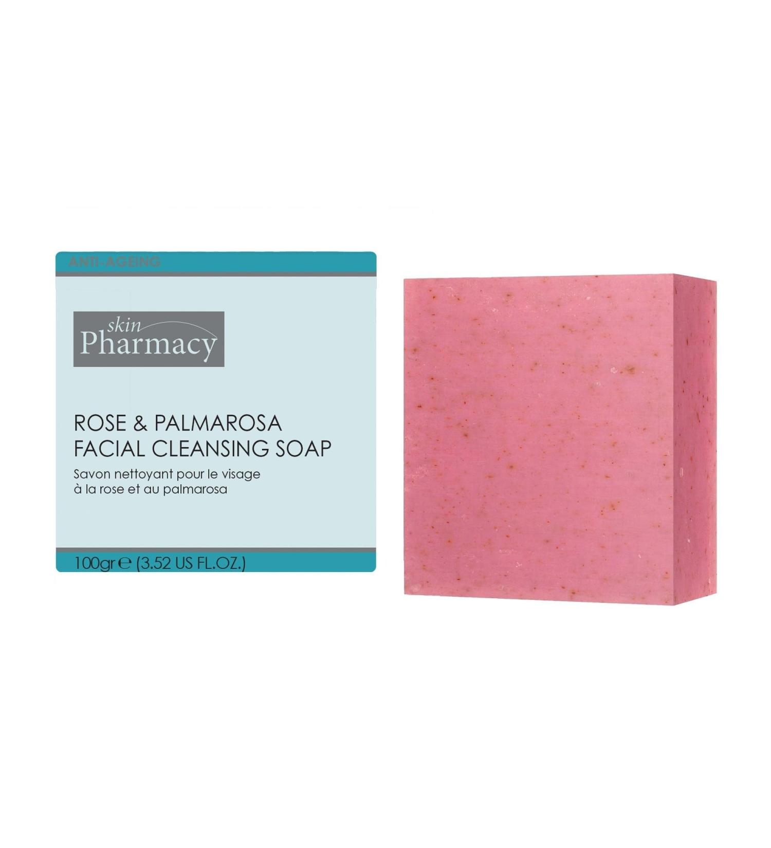  Skin Chemists Skin Pharmacy Rose Facial Cleansing Bar 100g | Luxurious Skincare | Energizing Exfoliation for Fresh Hydrated & Smooth Skin - Buy Online on GoSupps.com
