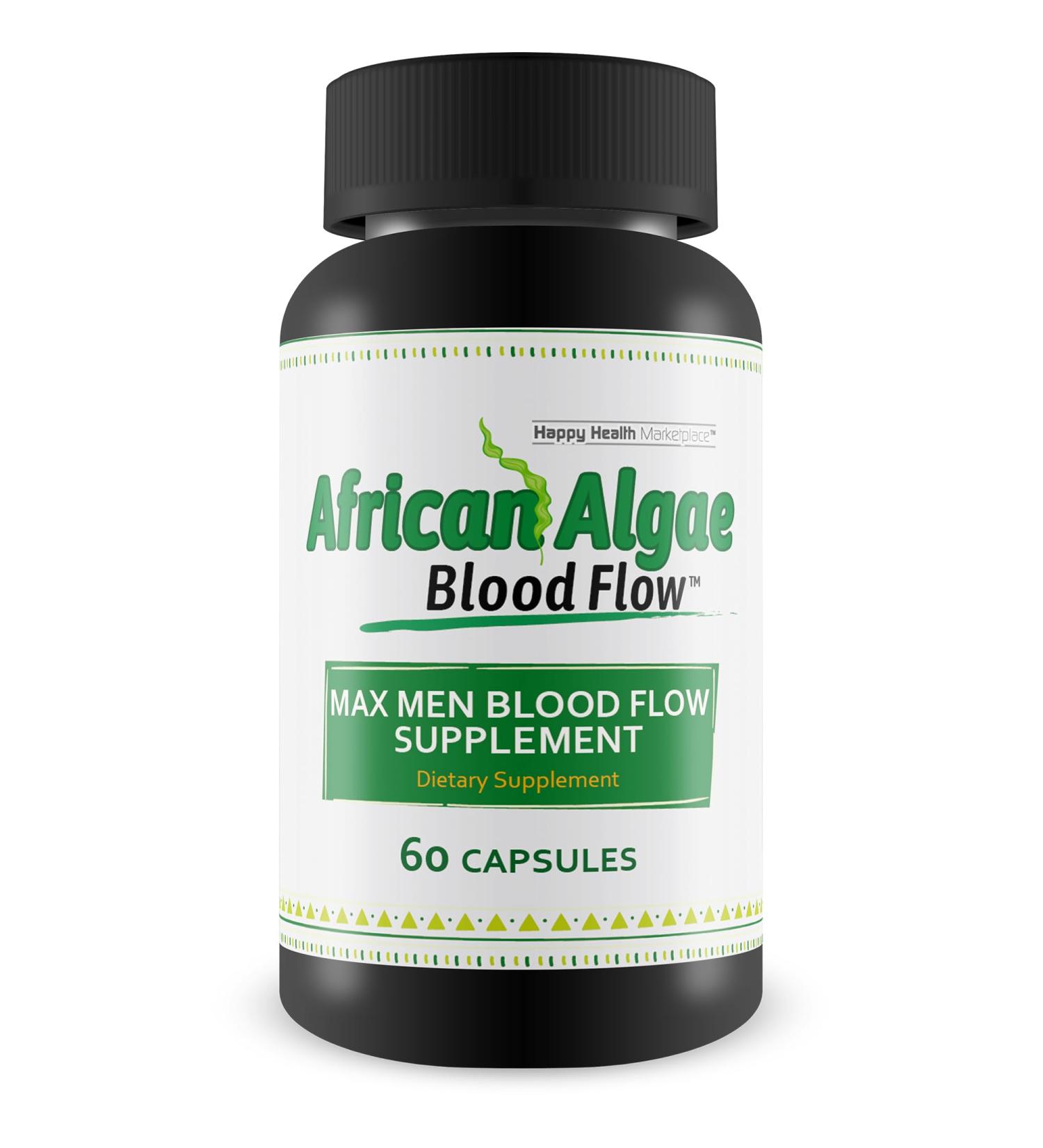 African Algae Blood Flow - Our Best Circulation Supplement - Better Blood Flow Circulation Supplements - Body Circulation Support - Max Men Blood Flow Supplement Pills - Advanced Blood Flow Capsules - Buy Online on GoSupps.com