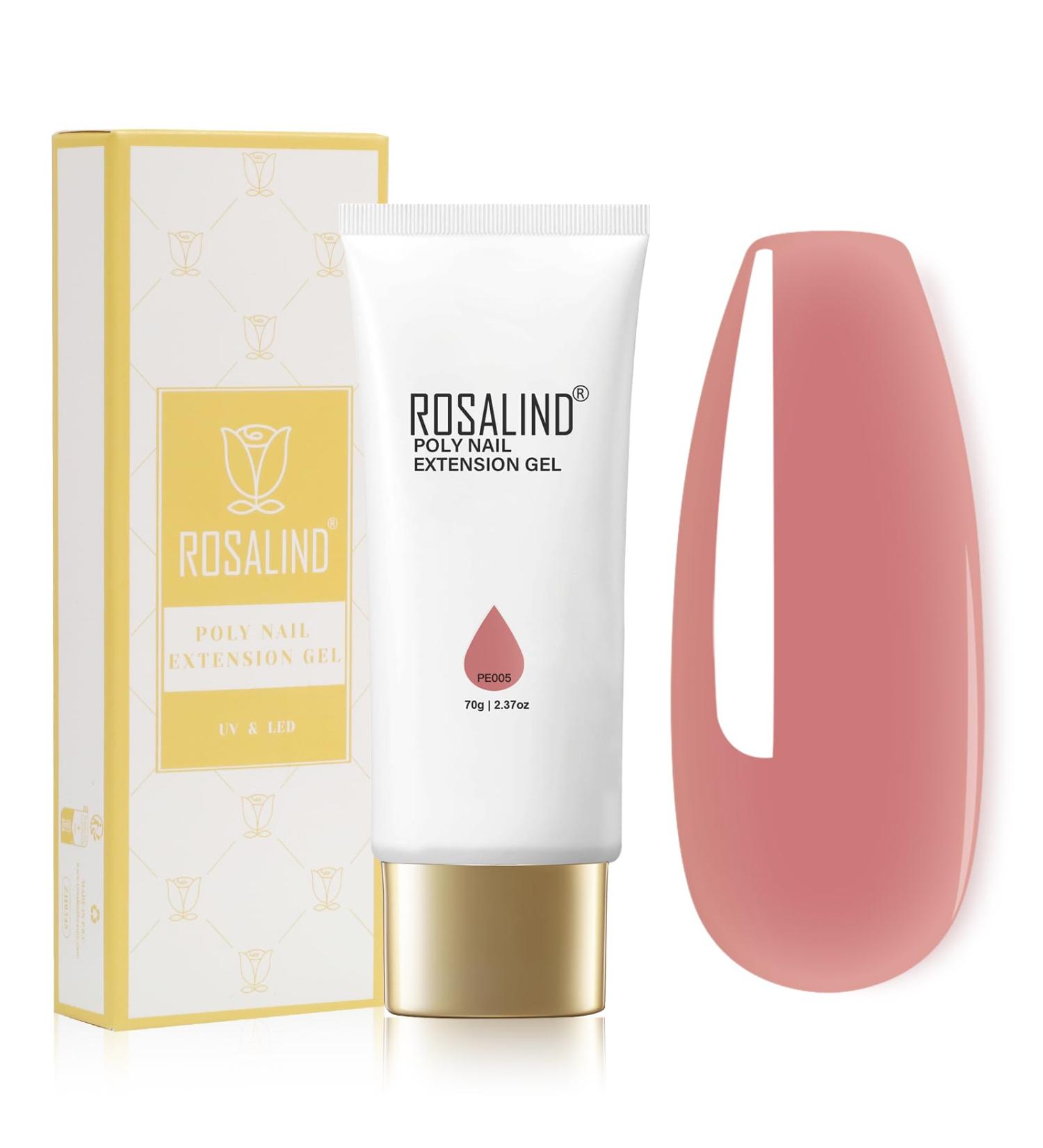  ROSALIND ROSALIND UV Construction Nail Gel 70 ml Nude Pink Acrygel UV/LED Poly Nail Extension Gel for Beginner Professional and Nai - Buy Online on GoSupps.com