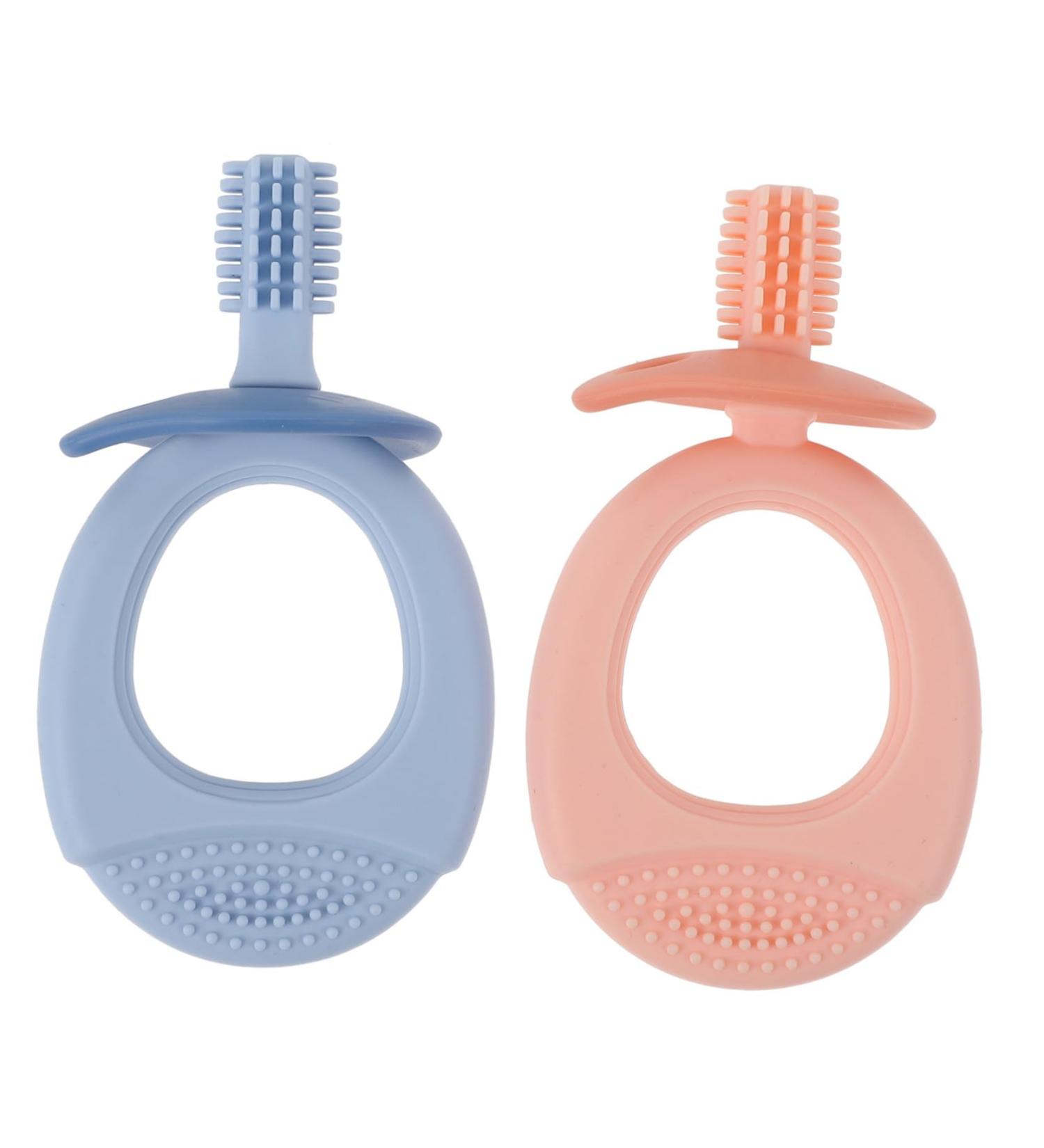 TOVINANNA 8-Pack Silicone Baby Toothbrushes - Gentle Oral Care for Kids | Safe & Fun Tooth Cleaning Toys - Buy Online on GoSupps.com