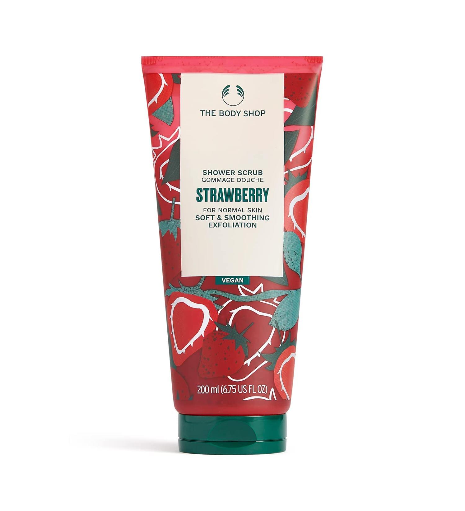The Body Shop Strawberry Body Scrub 6.75 oz - Softening & Smoothing Exfoliation - Buy Online on GoSupps.com