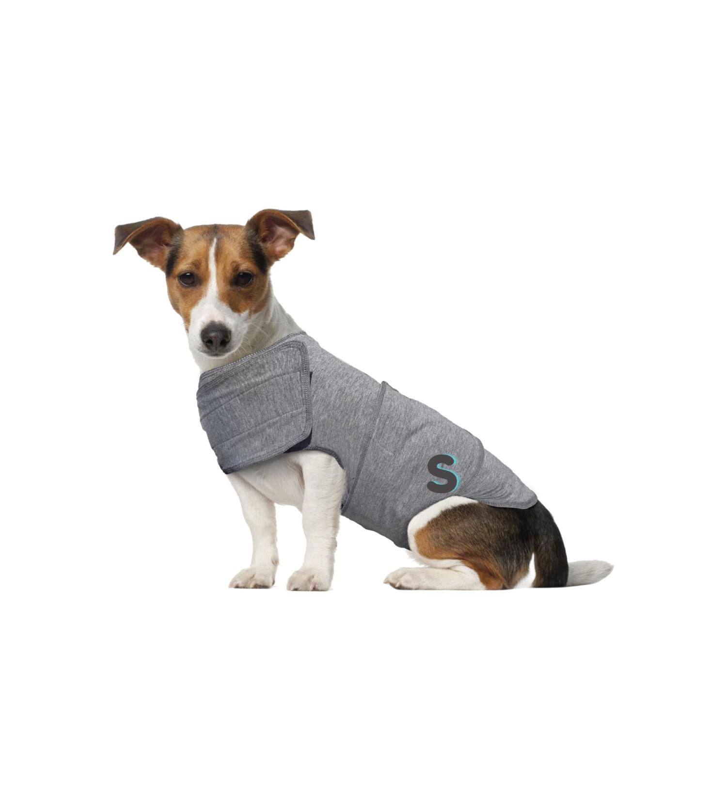 Dog Comfort Wrap | Dog Anxiety and Stress Relief Coat | Lightweight Wrap Jacket Shirt for Anxious Pets Keep Calming Comfort Provides Relief For Thunderstorms Vet Visits Cat Travel Train Travel (S)