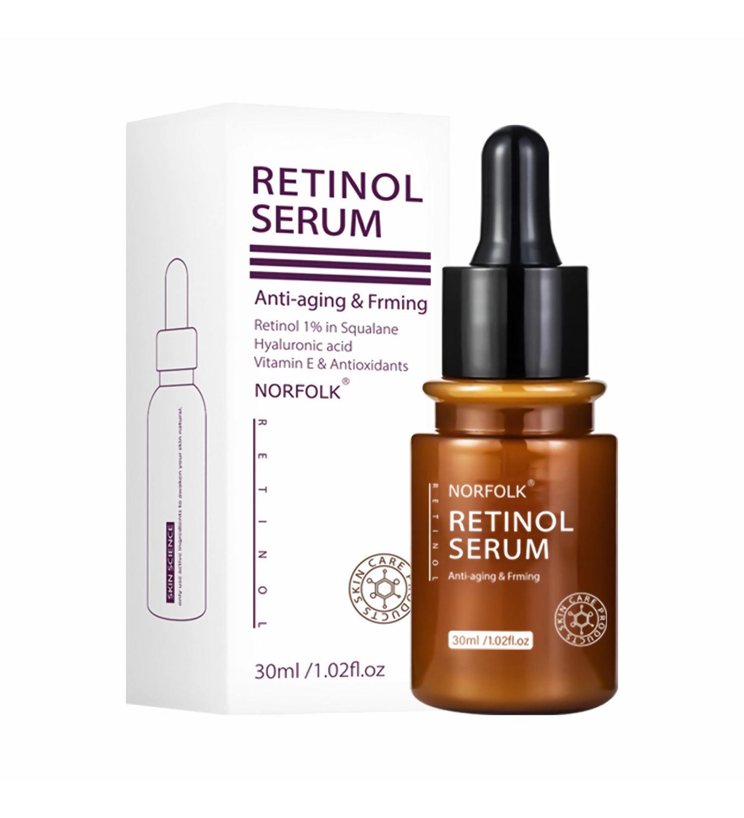 mercham Anti Aging Retinol Serum with Hyaluronic Acid Anti Wrinkle and Acne Treatment Serum Firming and Brightening Face Serum for Women & Men Skincare Face Oil Suitable for All Skin Types-30ML Retinol Facial Serum - Buy Online on GoSupps.com