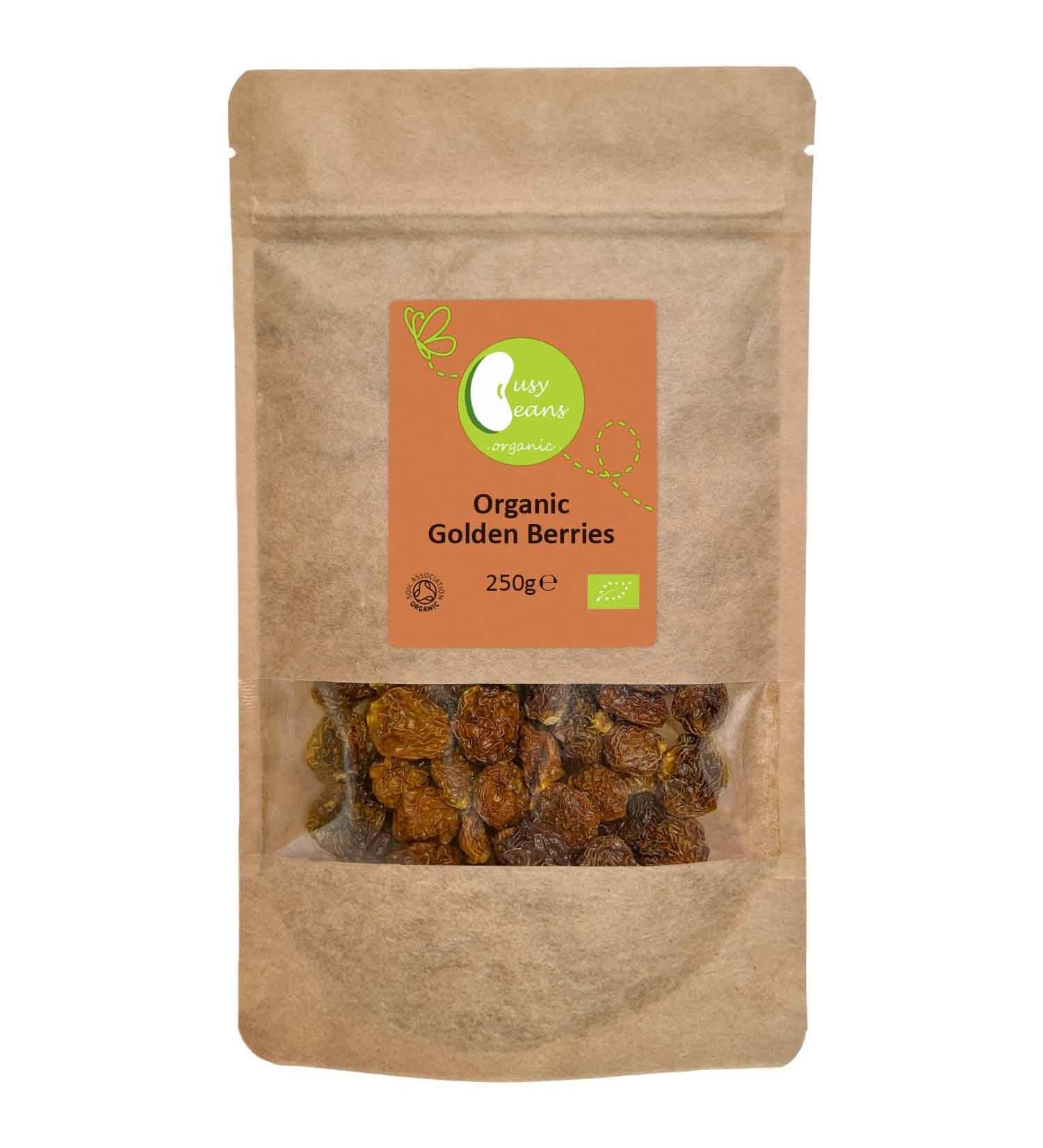 Organic Golden Berries (250g) | Superfood Snack | Antioxidant-Rich | Nutrient-Dense | Certified Organic | by Busy Beans Organic - Buy Online on GoSupps.com