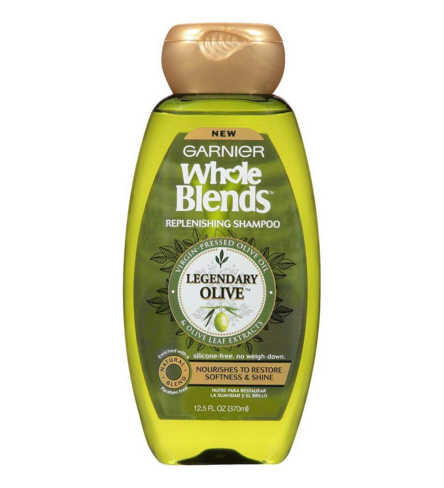 Garnier Whole Blends Legendary Olive Replenishing Shampoo - 12.5 fl. oz. for Dry Hair - Buy Online on GoSupps.com