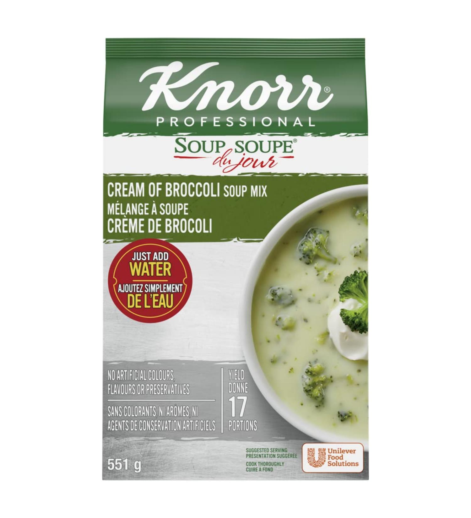 Knorr Professional Cream Broccoli Soup Mix Gluten Free Broccoli 551 g (Pack of 1) - Buy Online on GoSupps.com