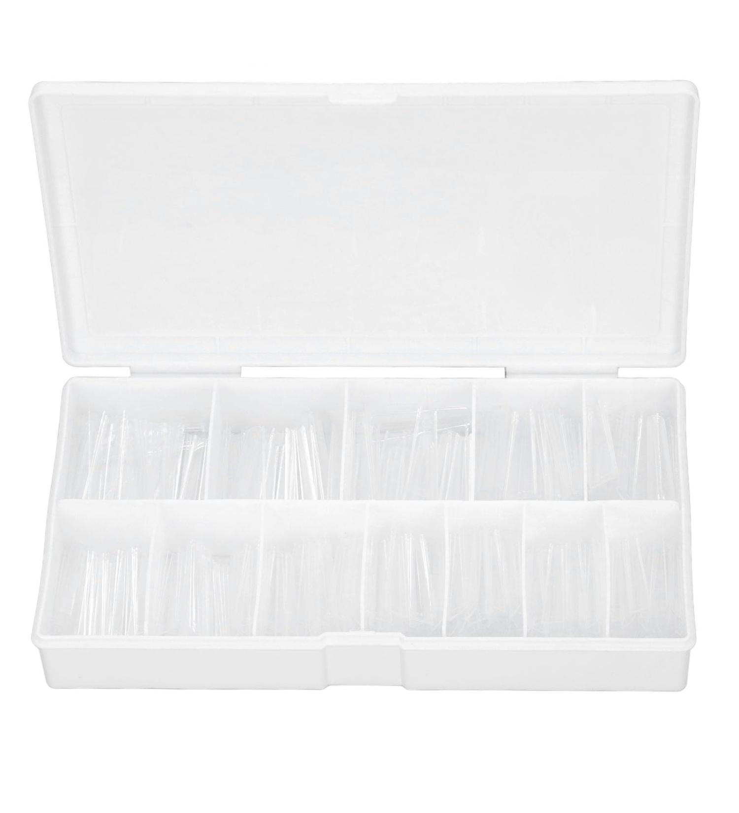 Clear Long Fake Nails Ultra Thin ABS Material DIY Full Cover False Artificial Nail with Multiple Sizes Suitable for Acrylic Dip Powder Gel Nail Polish for Halloween Christmas - Buy Online on GoSupps.com