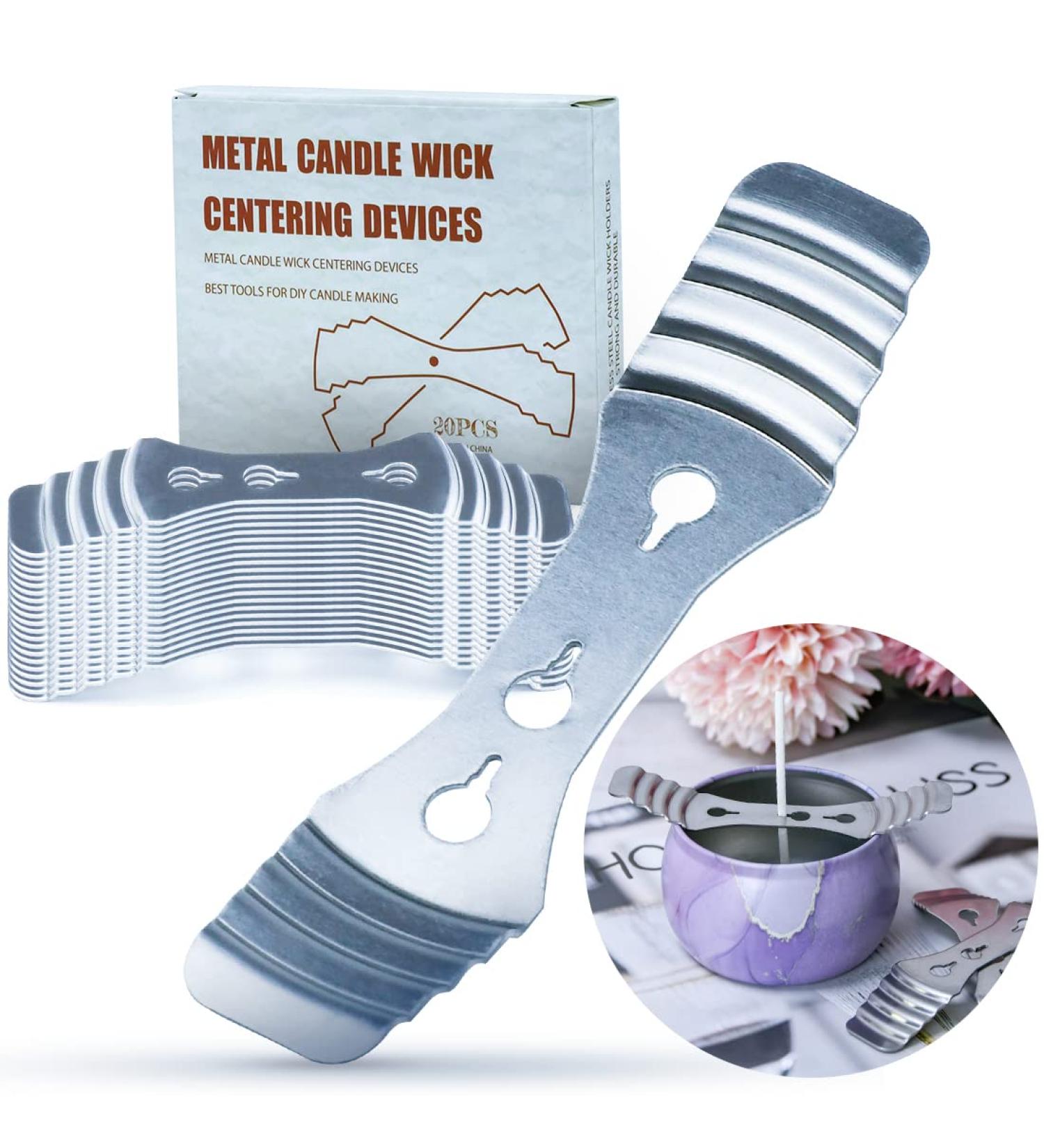 20pcs Stainless Steel Candle Wick Holders - Metal Centering Devices for DIY Candle Making - Buy Online on GoSupps.com