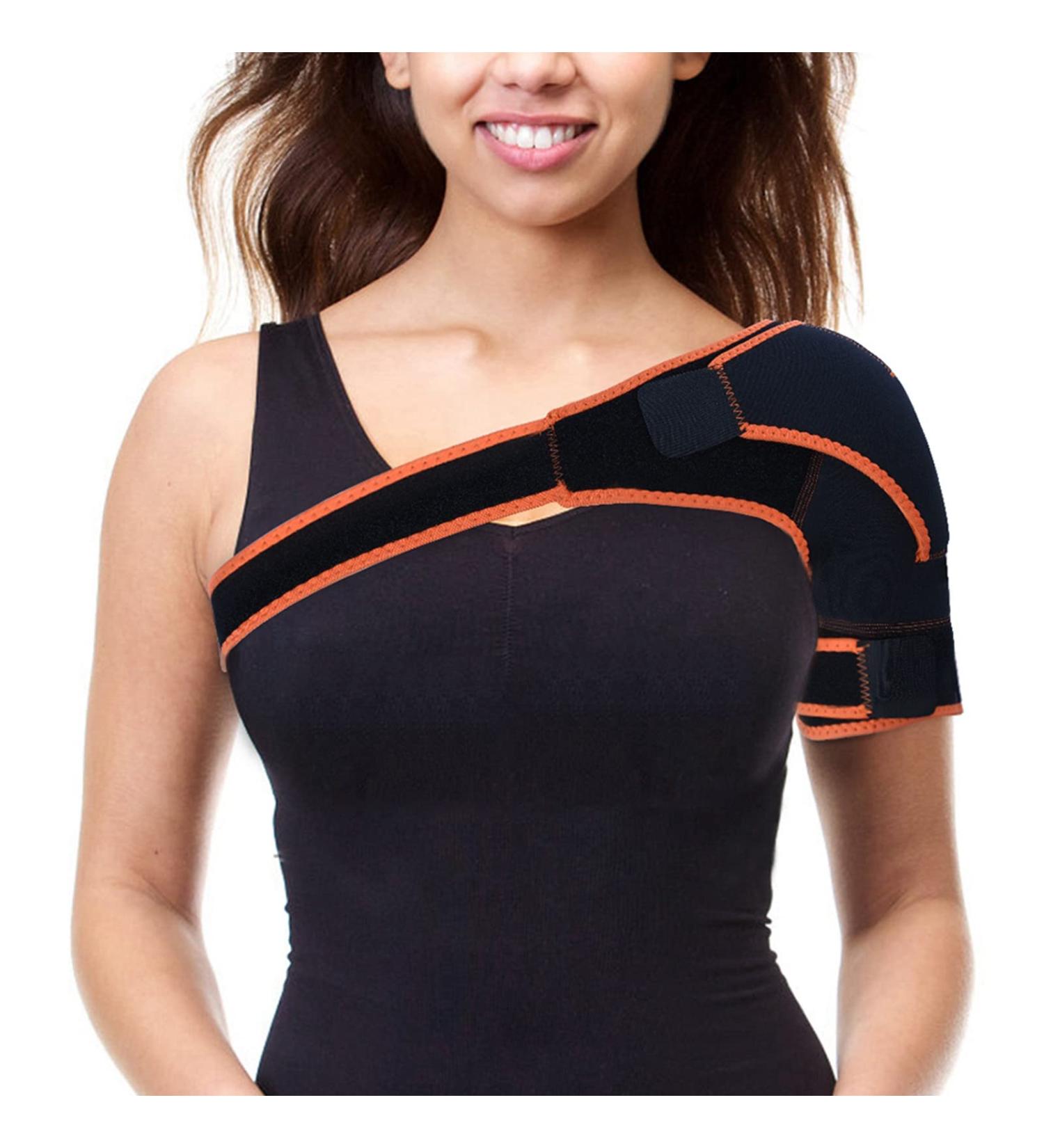 Adjustable Shoulder Support Brace | Joint Compression Strap for Men & Women | Ideal for Sports & Gym - Buy Online on GoSupps.com