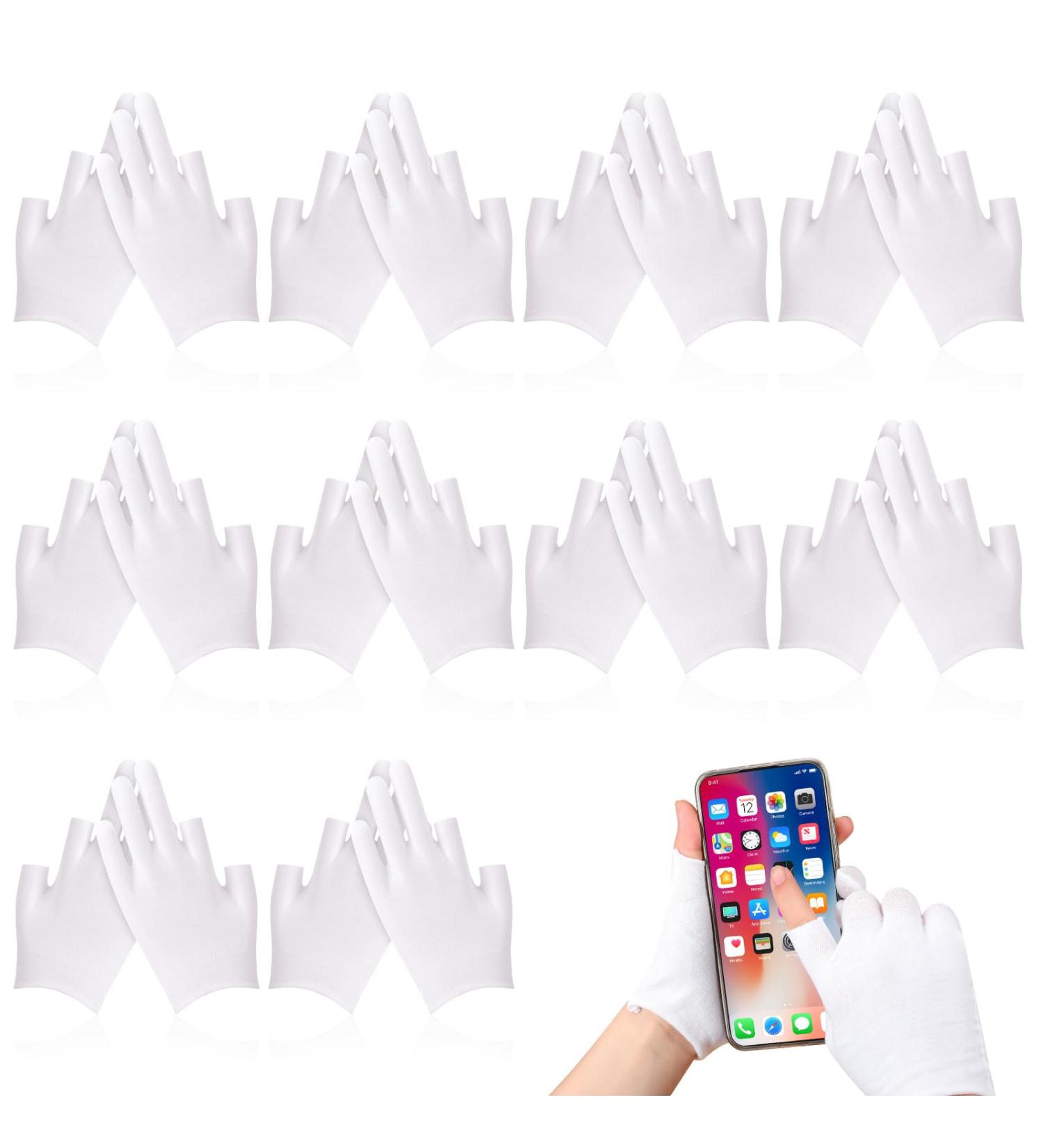 10 Pairs of White Cotton Gloves for Neurodermatitis | Touchscreen Multi-Purpose Cotton Gloves - Buy Online on GoSupps.com