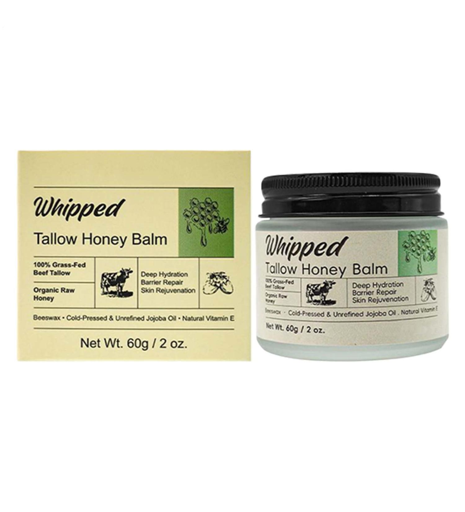 Beef Tallow Cream balm with natural honey contains jojoba oil and vitamin E for face and body 60 g - Buy Online on GoSupps.com