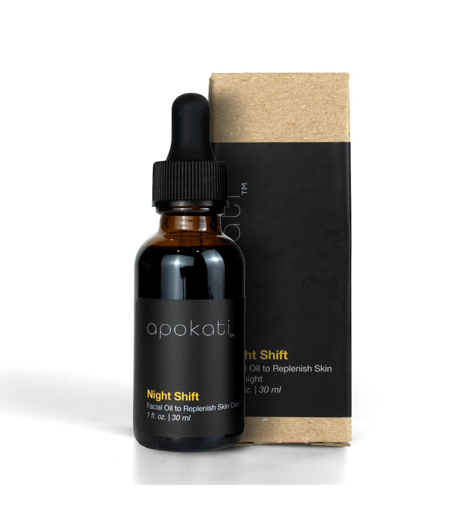 Apokati Night Shift Overnight Skin Therapy Face Oil with Tansy, Chamomile and Helichrysum Replenishing and Calming Formula for Nighttime Skincare, 30ml - Buy Online on GoSupps.com