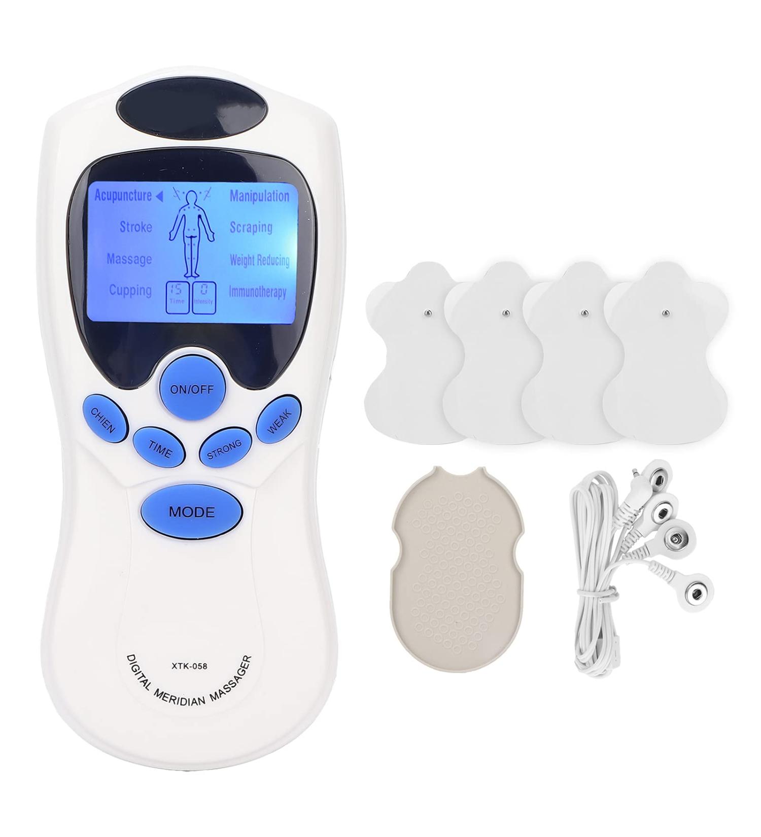Electric Neck Massager for Pain Relief - TENS Stimulation Device with 4 Electrode Pads - Buy Online on GoSupps.com