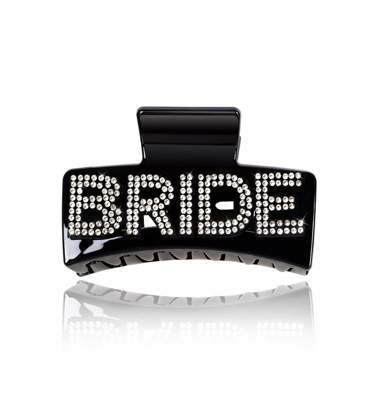 Bride Claw Clip Bachelorette - Bride Hair Accessories & Gifts for Bachelorette Party (Black) - Buy Online on GoSupps.com