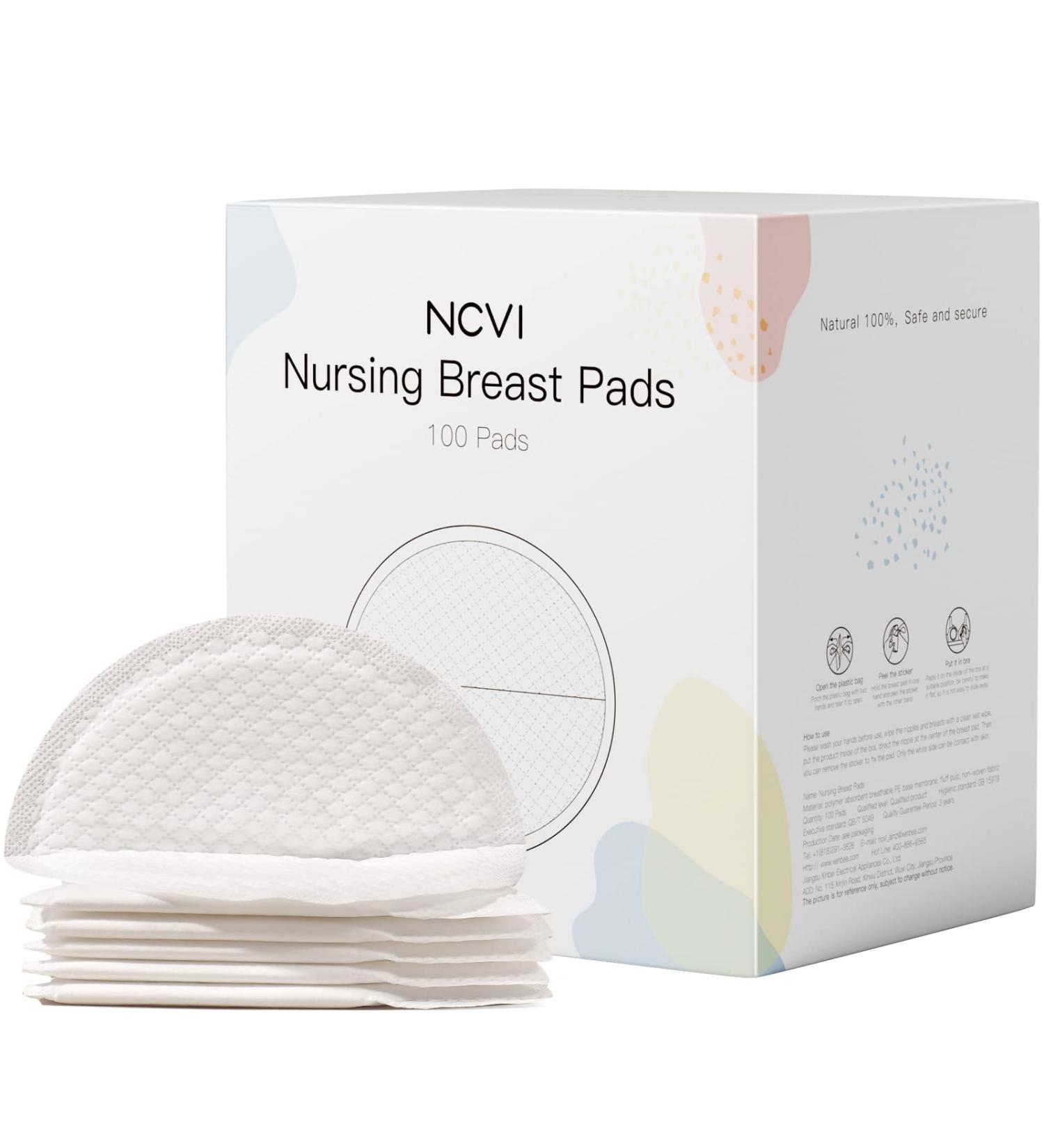NCVI Nursing Pads Disposable - Ultra Thin & Soft Breast Pads for Breastfeeding - Leak-Proof & Super Absorbent - 100 Count - Buy Online on GoSupps.com