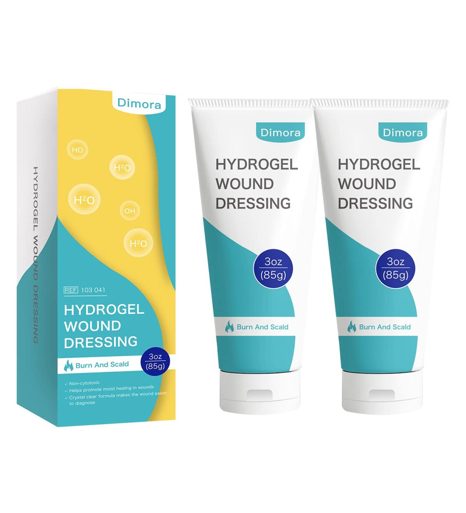 Dimora 6oz Hydrogel First Aid Ointment - Skin Repair Cream for Burns, Injuries, Bruises - 2 Packs for Wound Care - Buy Online on GoSupps.com