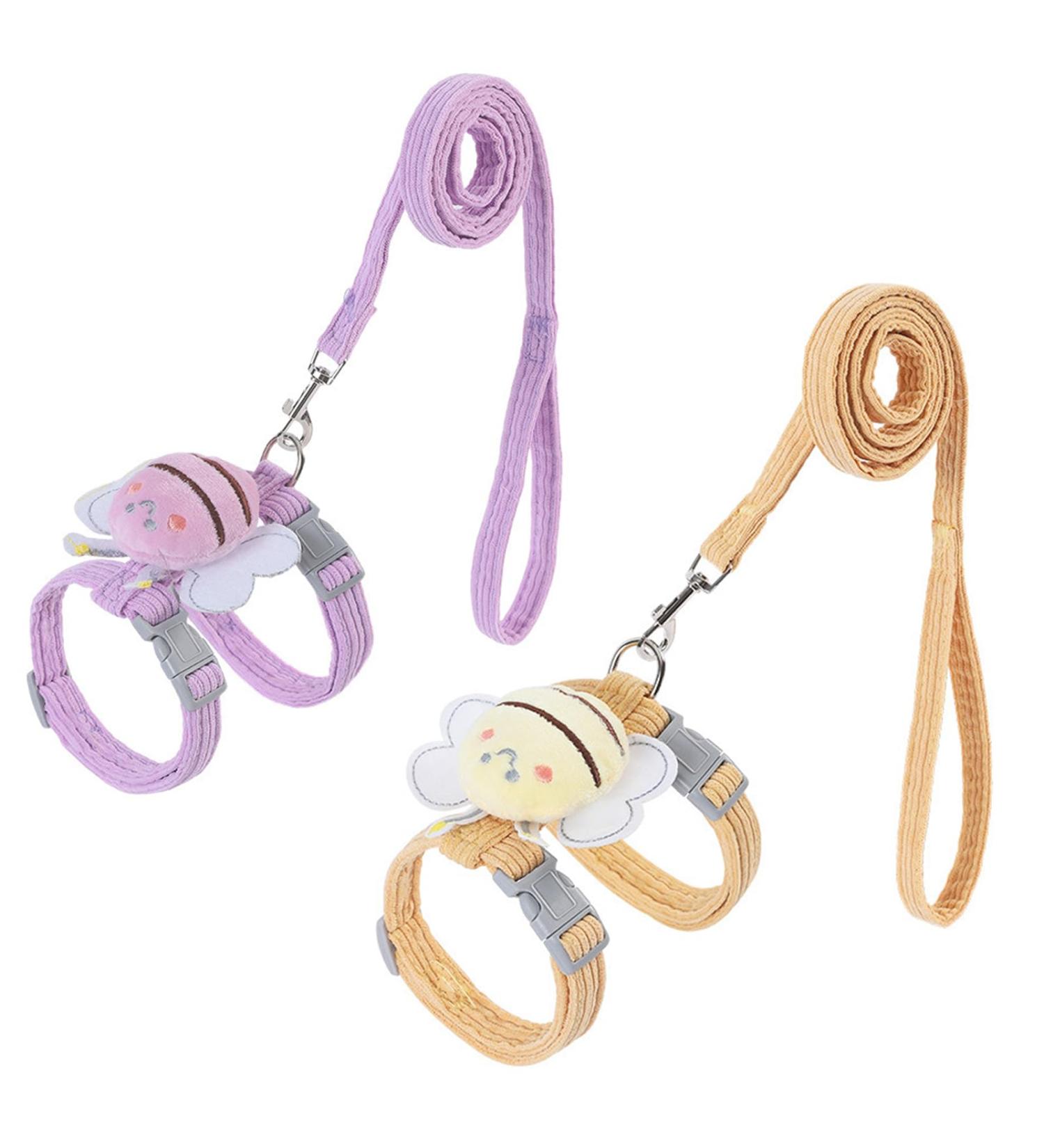 Qixuer Adjustable Rabbit Leash & Crockery Set - Breathable Harness for Small Animals Hamsters Puppies & Cats - Buy Online on GoSupps.com
