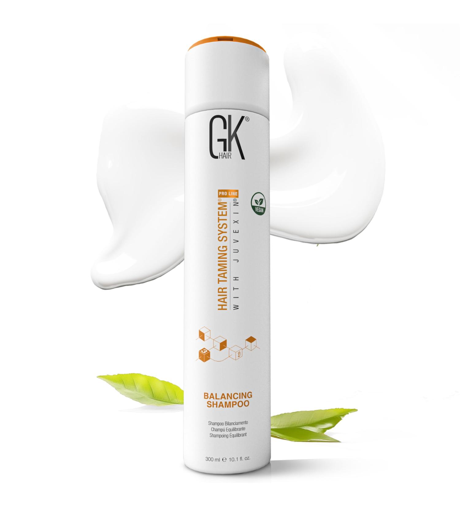 GK HAIR Global Keratin Balancing Shampoo (300ml/10.1 Fl Oz) for Deep Cleansing of Oily and Color Treated Hair Restores pH Levels Removes Impurities for Men and Women - Buy Online on GoSupps.com