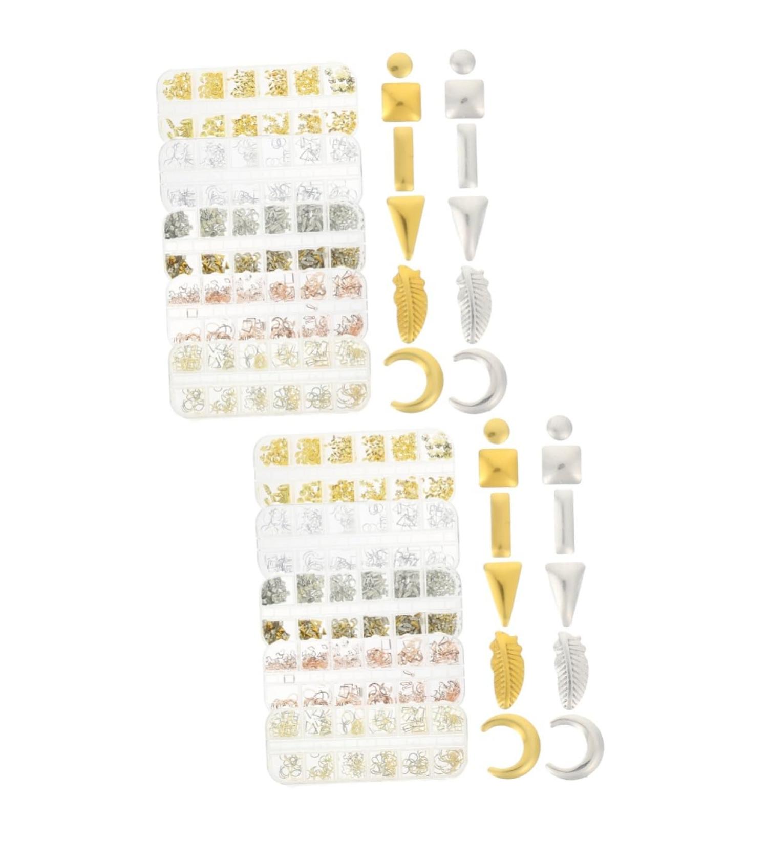 POPETPOP Nail Decals 10 Boxes Metal Nail Decoration 3D Stickers DIY Nail Charms Nail Art Rhinestones Nail Art Charms Glitter Stickers Nail Rhinestones Nail Art Gems Crafts Unique Pp - Buy Online on GoSupps.com