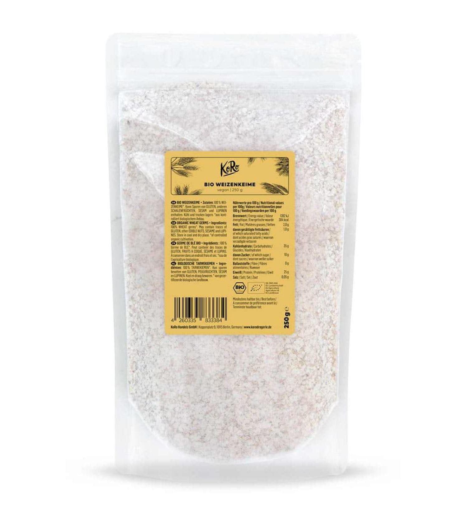 KoRo - Organic wheat germ 250 g - Buy Online on GoSupps.com