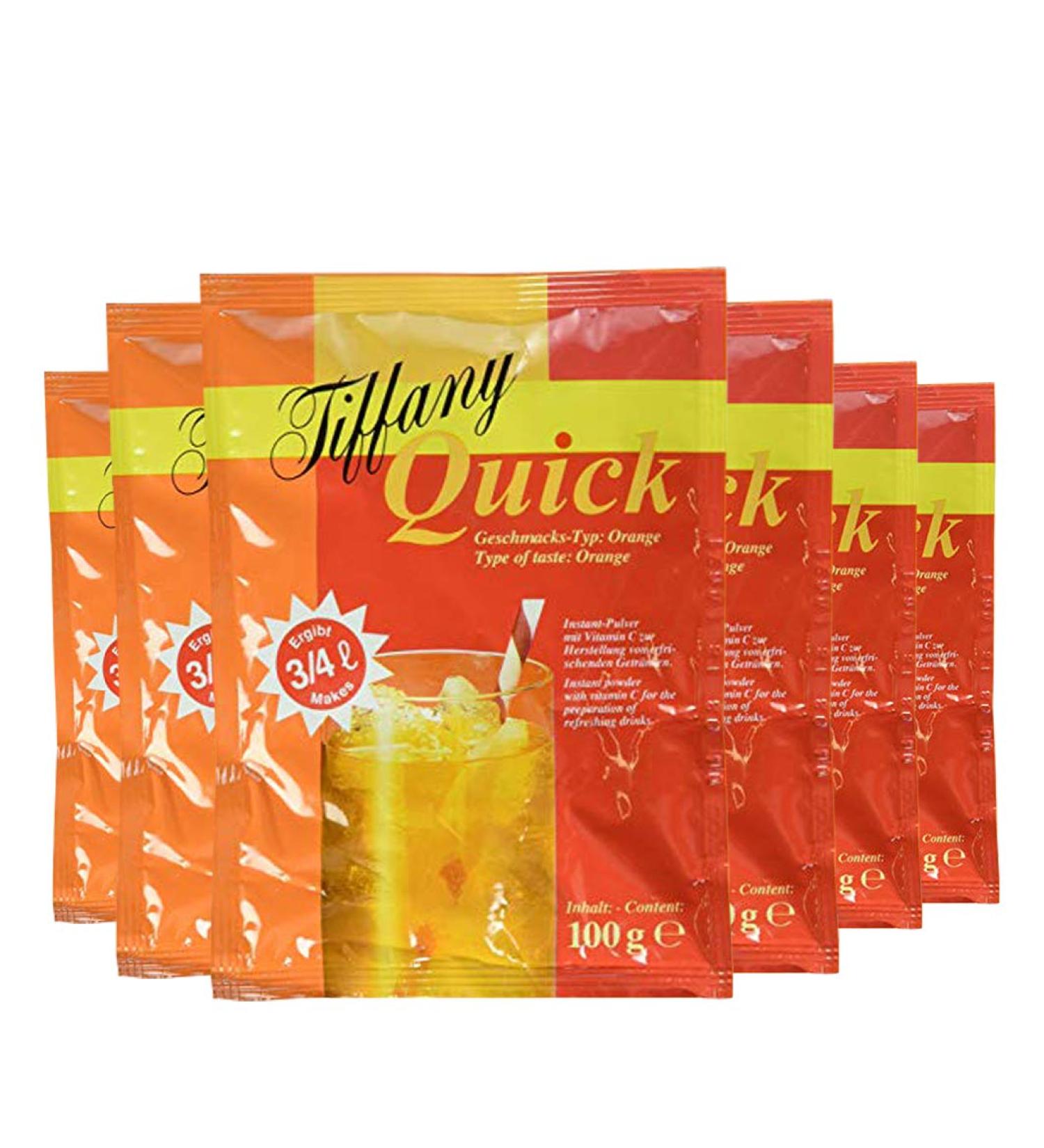Tiffany Quick Orange Instant Powder pack of 6 (6 x 100 ml)