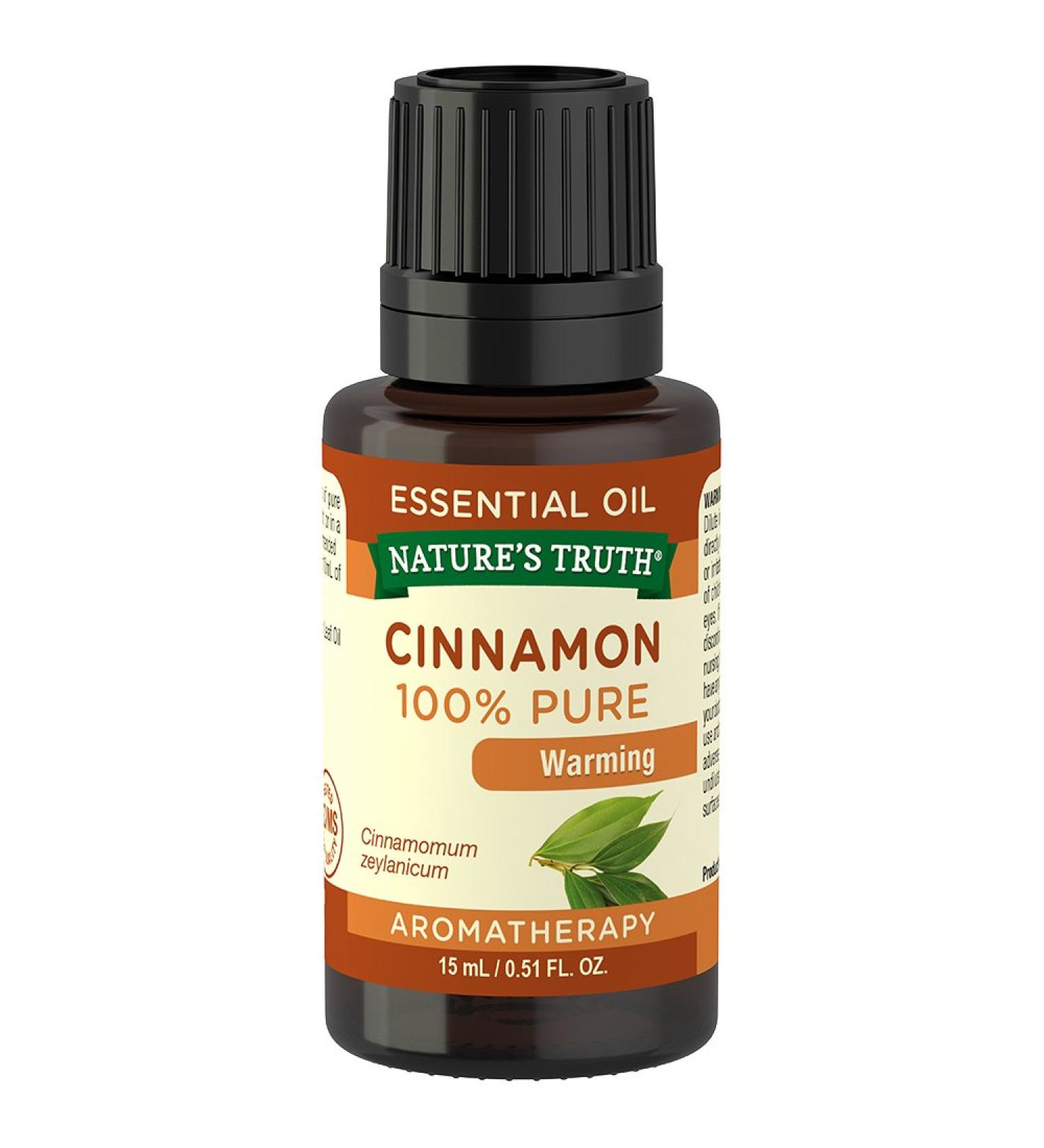 Buy Nature's Truth Cinnamon Essential Oil - 0.51 Fl. Oz | Premium Quality Aromatherapy Oil for Relaxation & Wellness - Buy Online on GoSupps.com