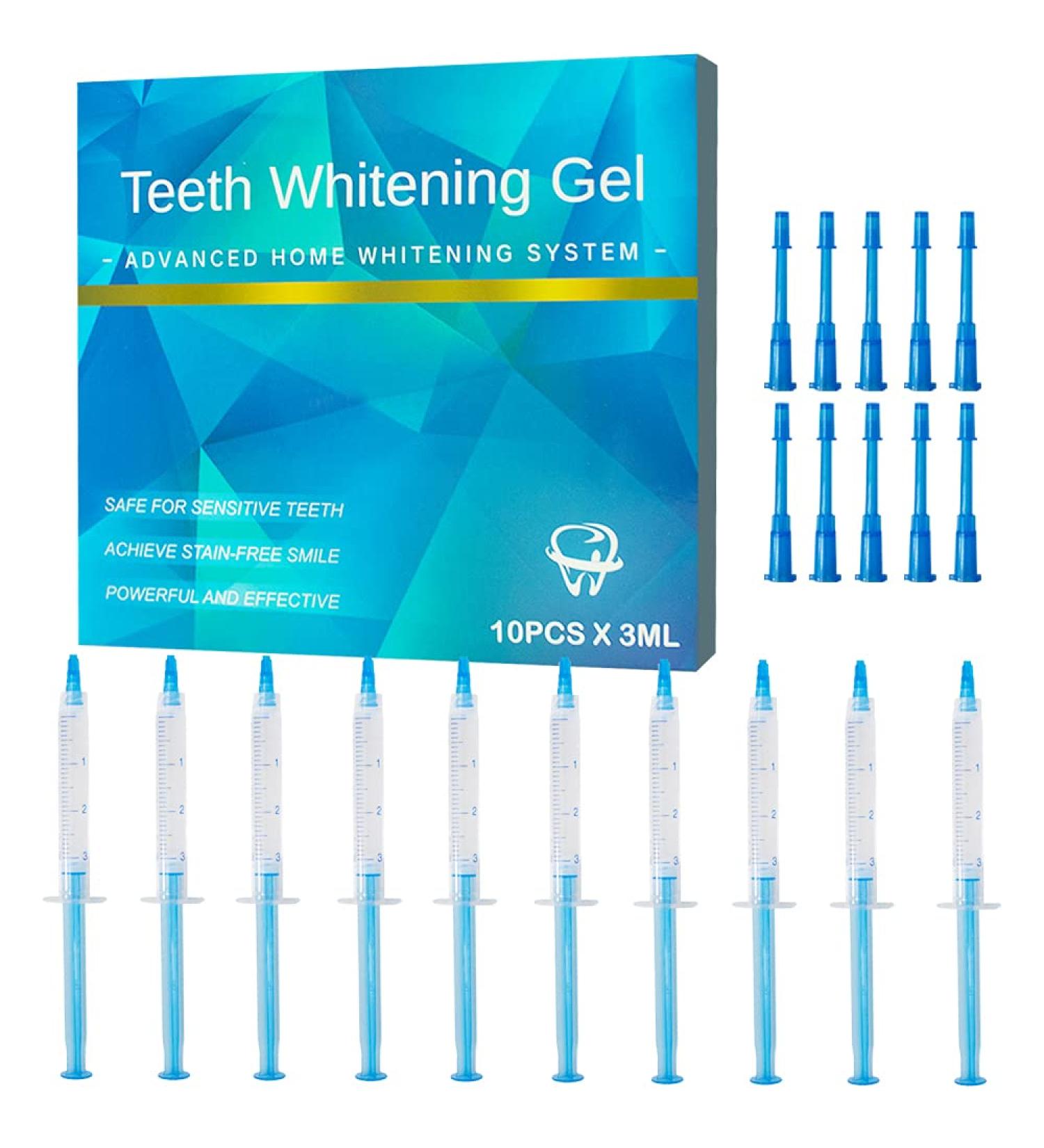 Pevor 10Pcs Teeth Whitening Gel Refills 35% Carbamide Peroxide Bleaching Gel Teeth Whitener Gel Kit Works with Teeth Whitening LED Light and Trays (10 X 3ML) - Buy Online on GoSupps.com