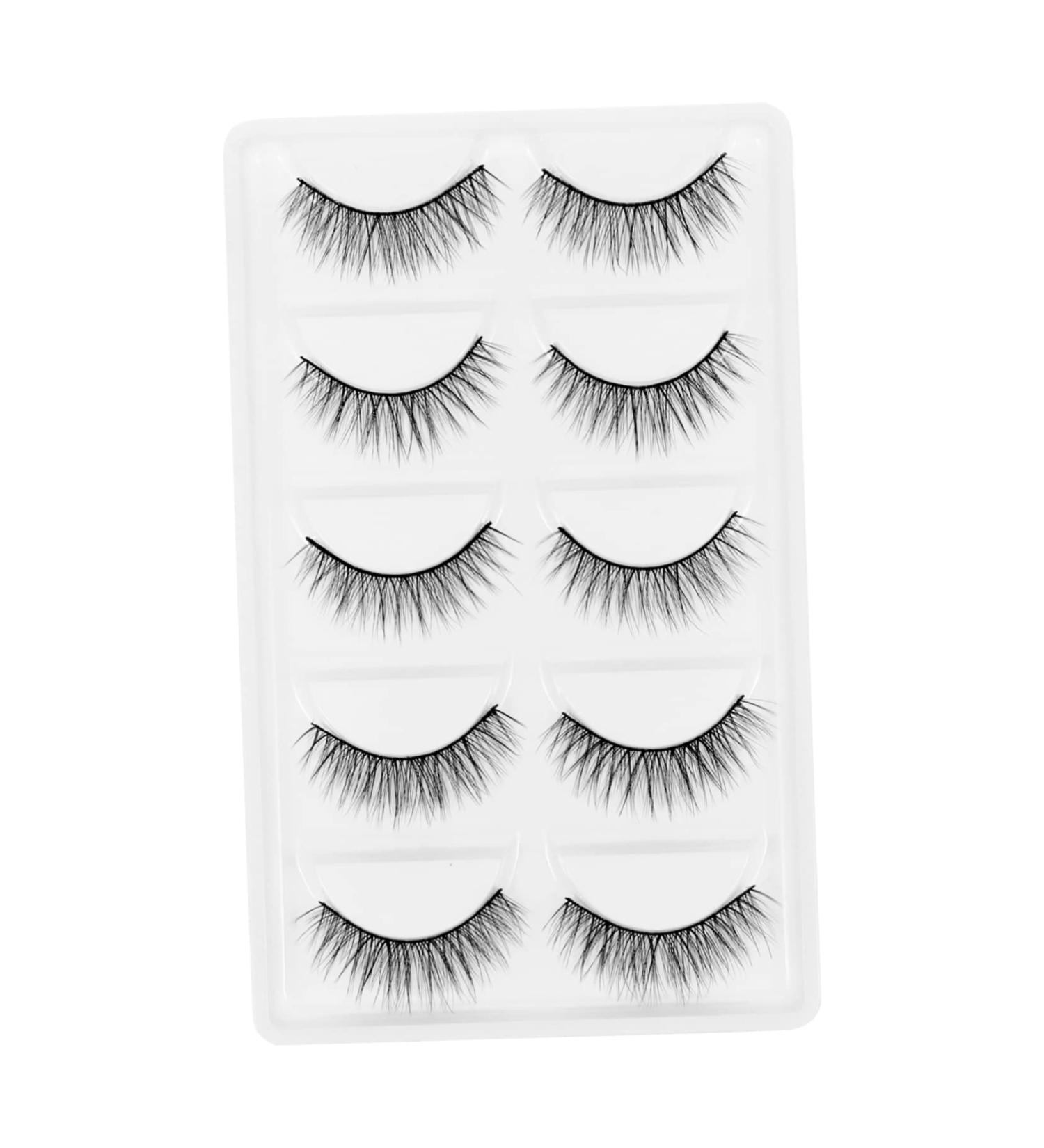 minkissy 5 Pairs False Eyelashes Eyelash Cosmetic Banana Hair Claw Clips Pink False Lashes Wispy Eyelashes Cross Eye Lashes Wheelchair Footrests Fake Lashes Tool Artificial Fiber Manual 3d - Buy Online on GoSupps.com
