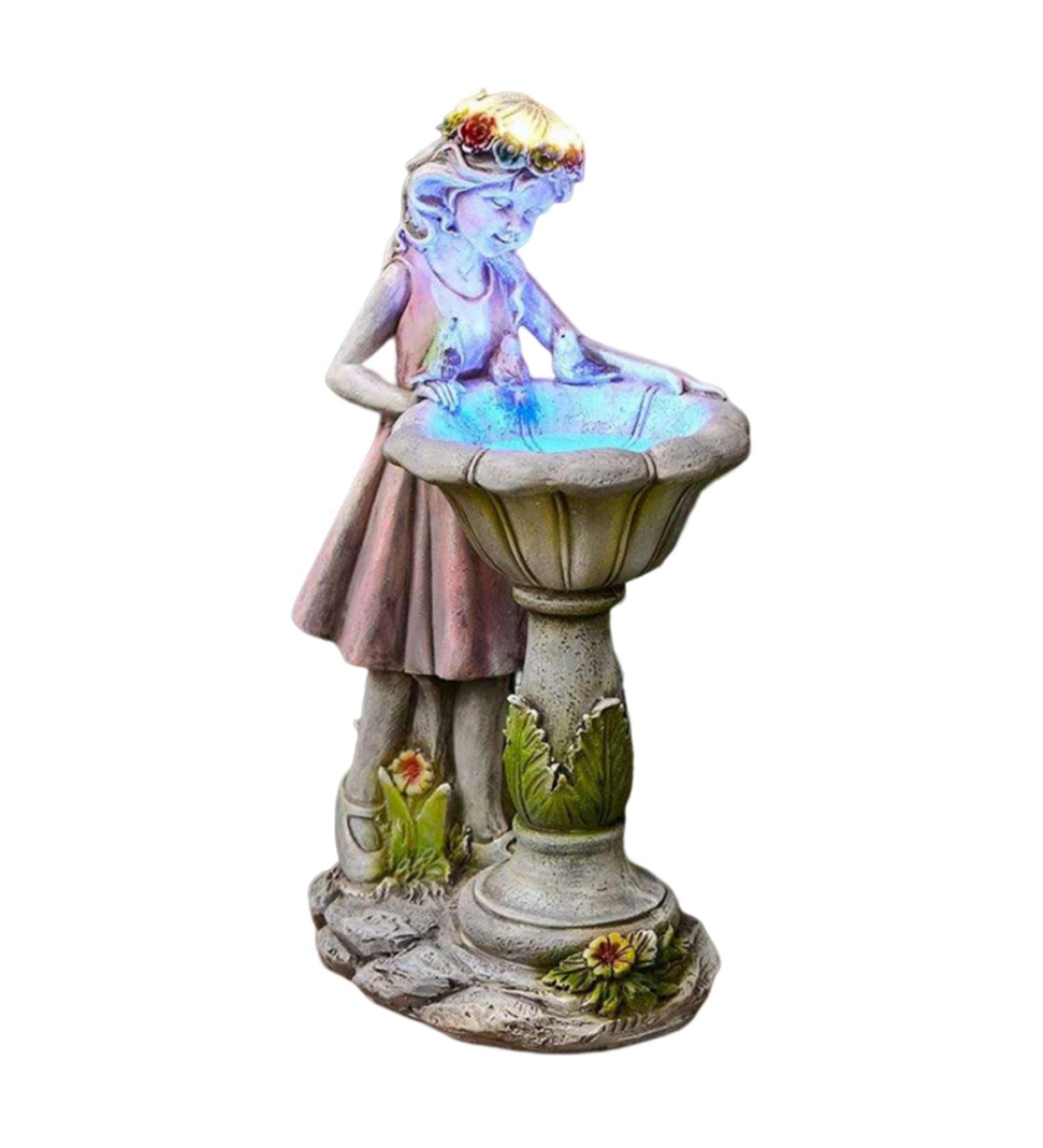 Solar Fairy Statue Solar Fairy Garden Ornaments Outdoor Solar Lights Fairy Figurine Resin Angel Garden Ornaments Solar Lights Fairy Figurine - Buy Online on GoSupps.com