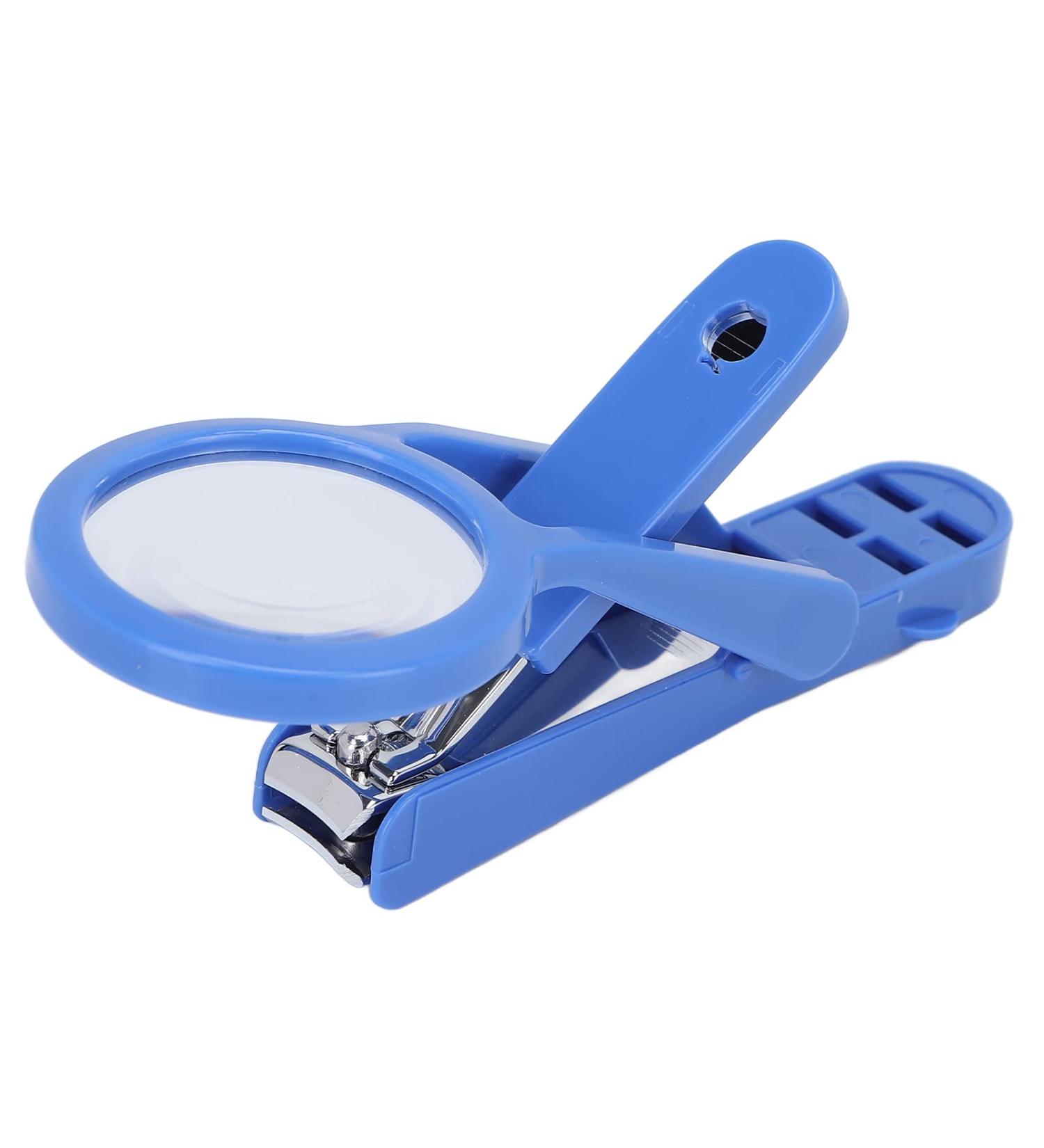 Premium Stainless Steel Nail Clipper with Magnifying Glass - Adjustable Fingernail & Toenail Cutter for Seniors & Babies (Blue) - International Shipping Available - Buy Online on GoSupps.com
