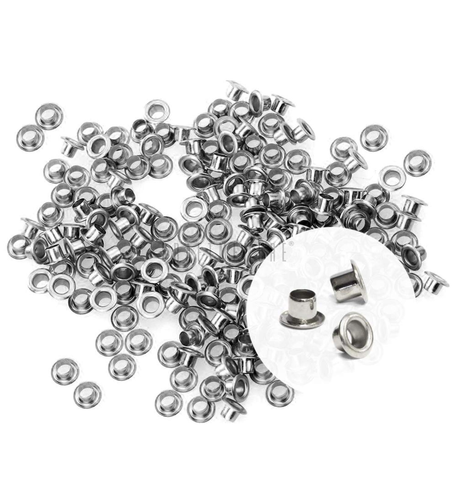 CRAFTMEMORE 2MM Tiny Grommets Eyelets Self Backing - 200PCS for Bead Cores, Clothes, Leather, Canvas (Silver) - Buy Online on GoSupps.com