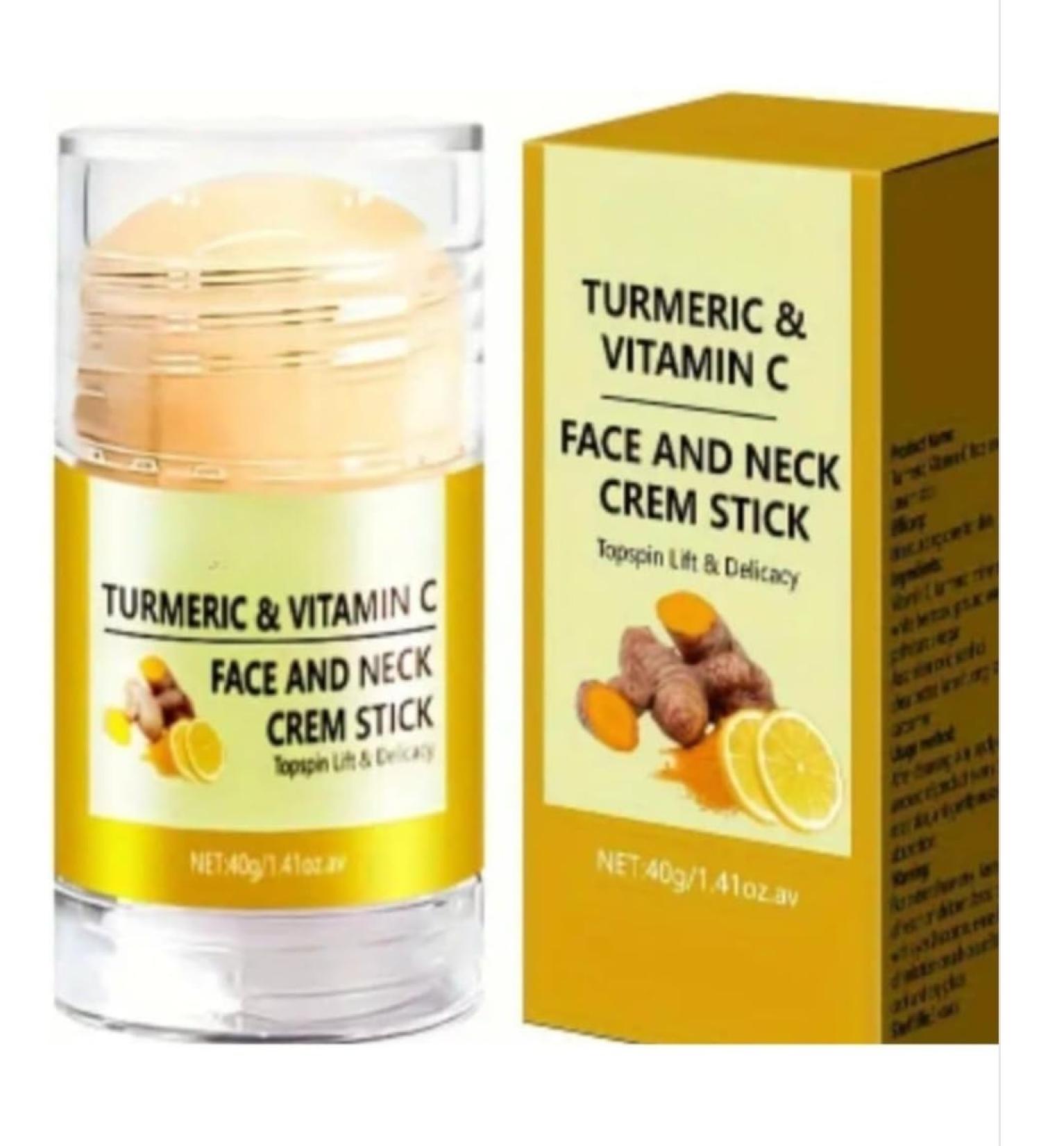 Turmeric & Vitamin C Face and Neck Cream Stick - Deeply Moisturize & Rejuvenate Skin On-the-Go - Buy Online on GoSupps.com
