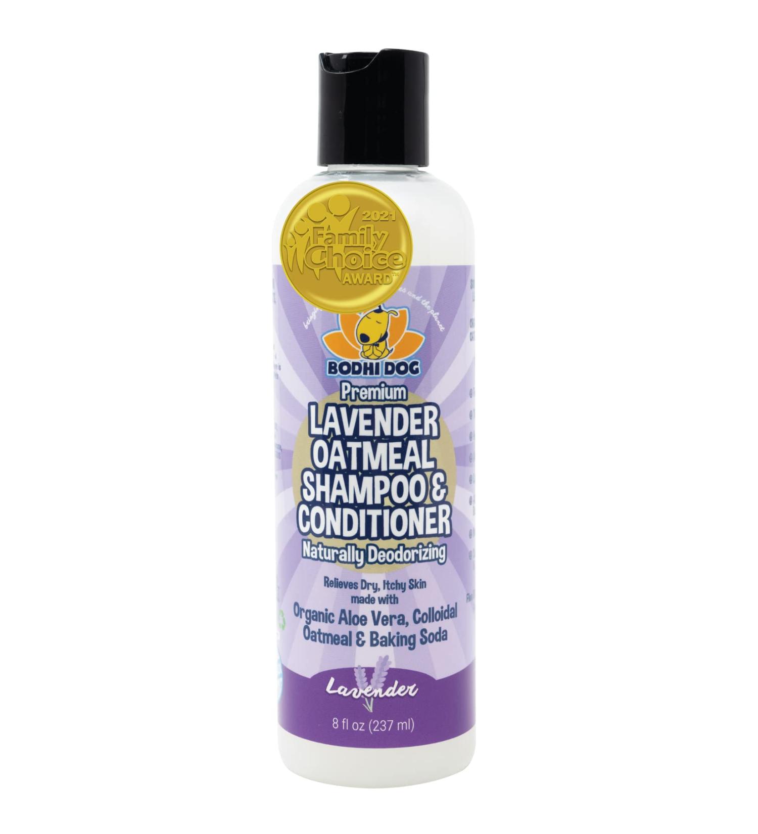 Organic Lavender Oatmeal Dog Shampoo & Conditioner | Hypoallergenic Deodorizing Formula for Pets | Soothes Dry Itchy Skin | Aloe Allergy Relief | 8oz - Buy Online on GoSupps.com
