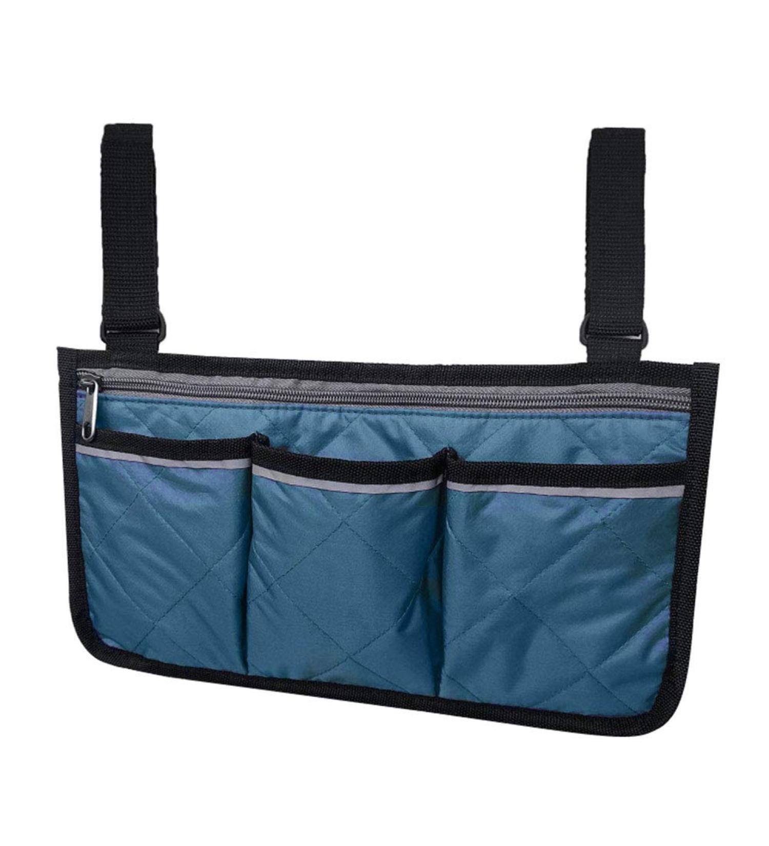 dezirZJjx Wheelchair Hanging Bag Simple Accessory Bag for Mobile Equipment Outdoor Bicycle Hanging Bag Zipper Multifunctional Storage Bag Wheelchair Electric Scooter Bicycle Dark Blue - Buy Online on GoSupps.com